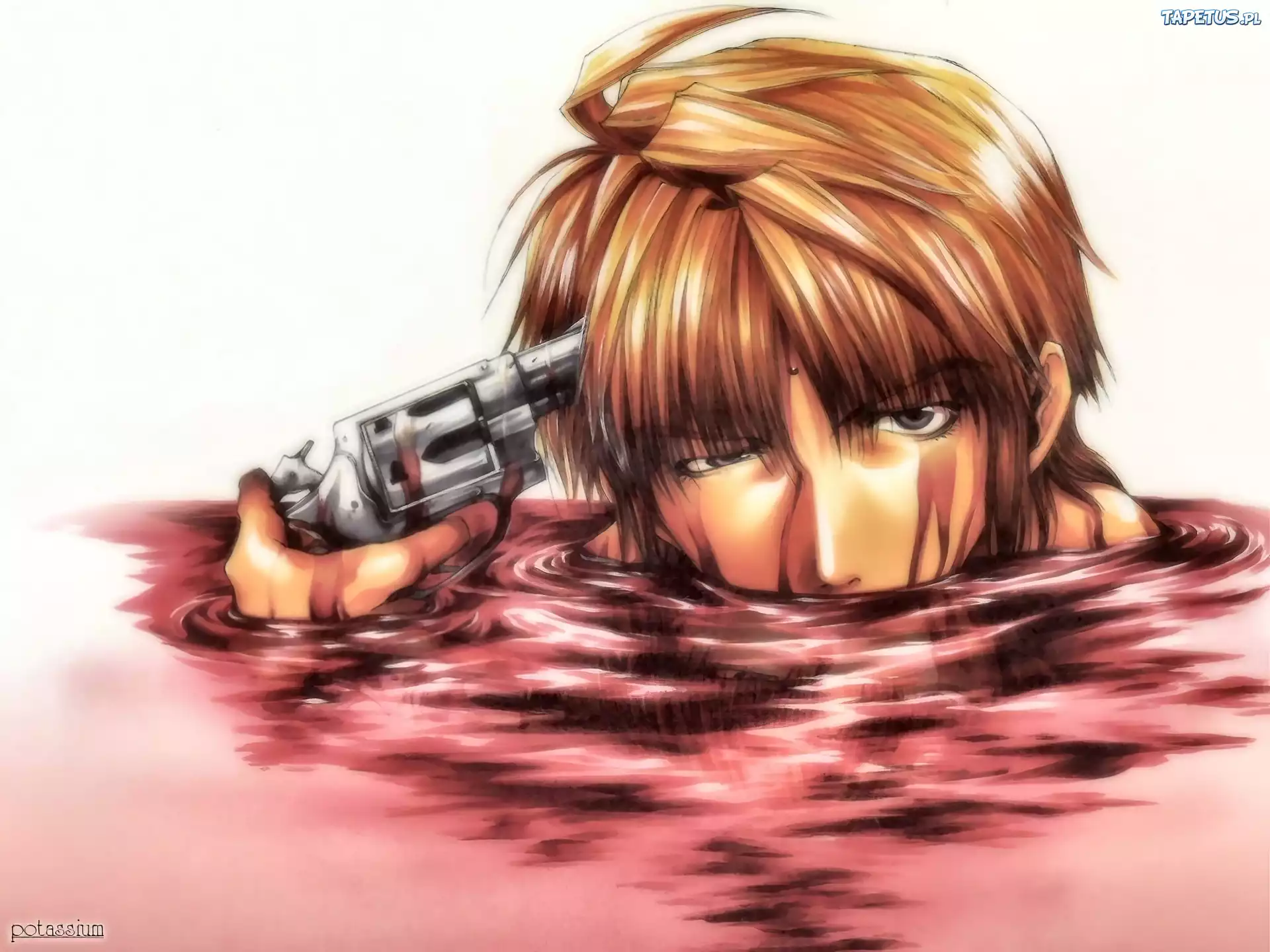 Saiyuki, blood, gun