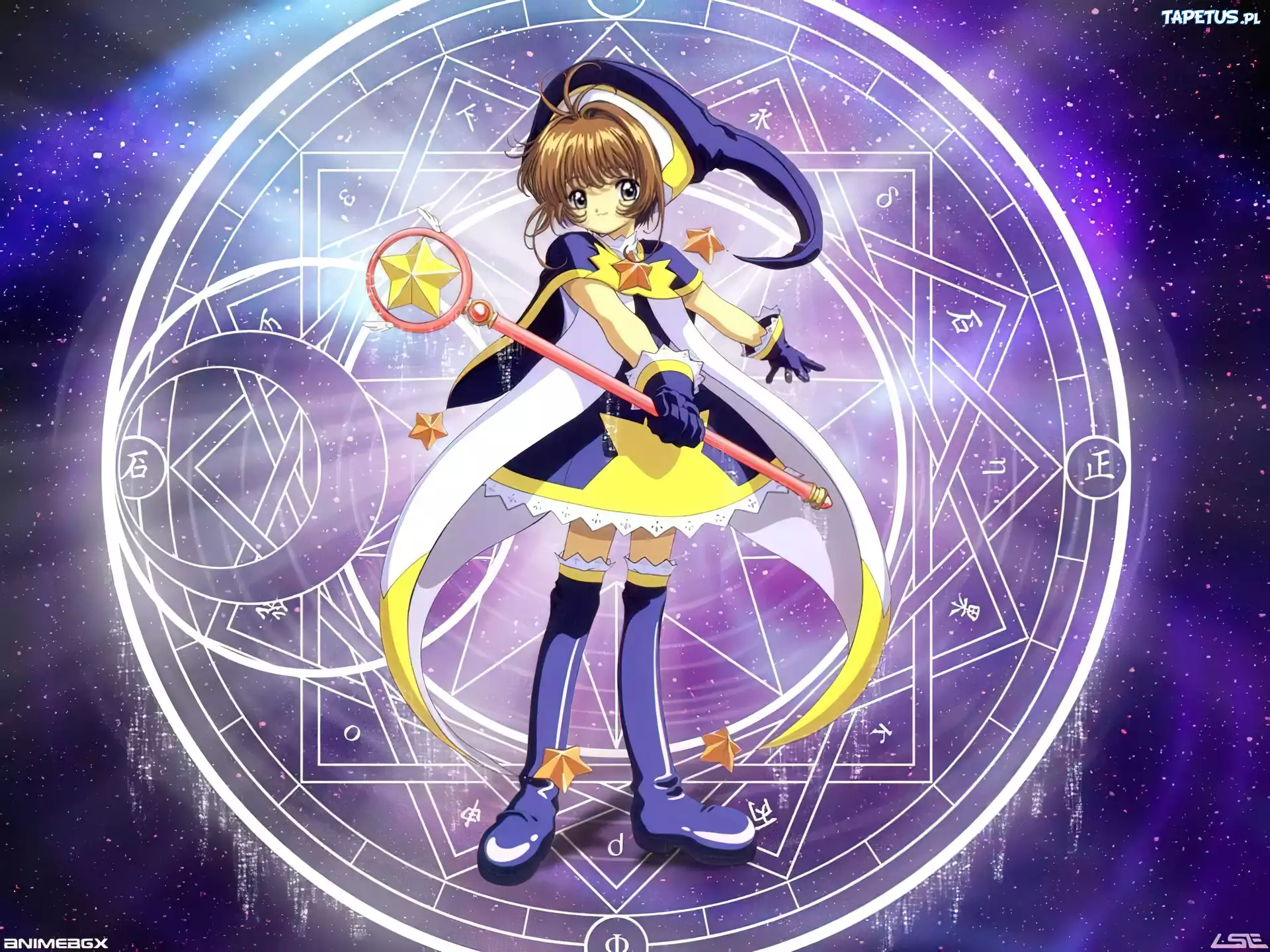 Cardcaptor Sakura, dziewczyna, zodiak, kij, różdżka