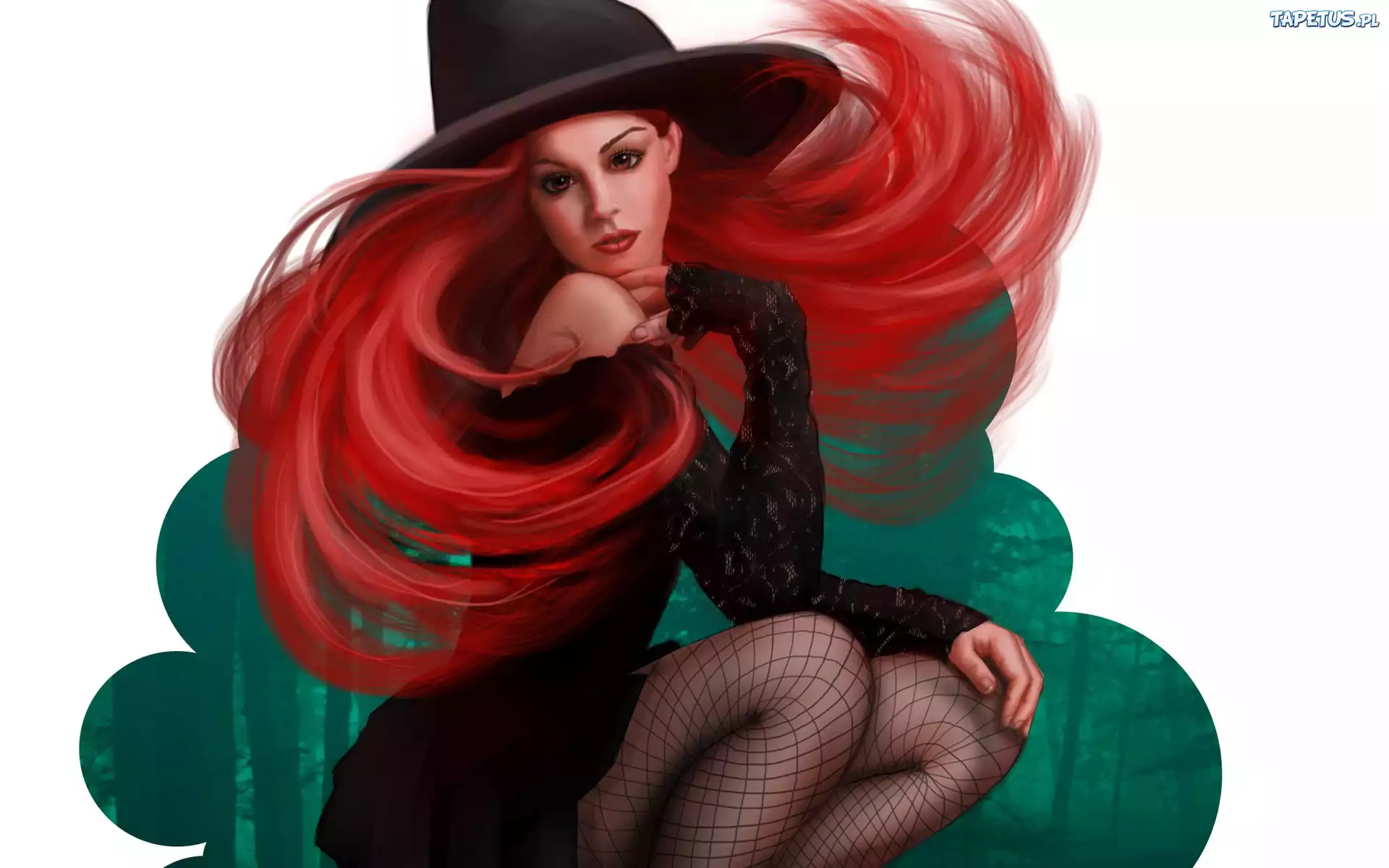 Dziewczyna, Rude, Włosy, Halloween