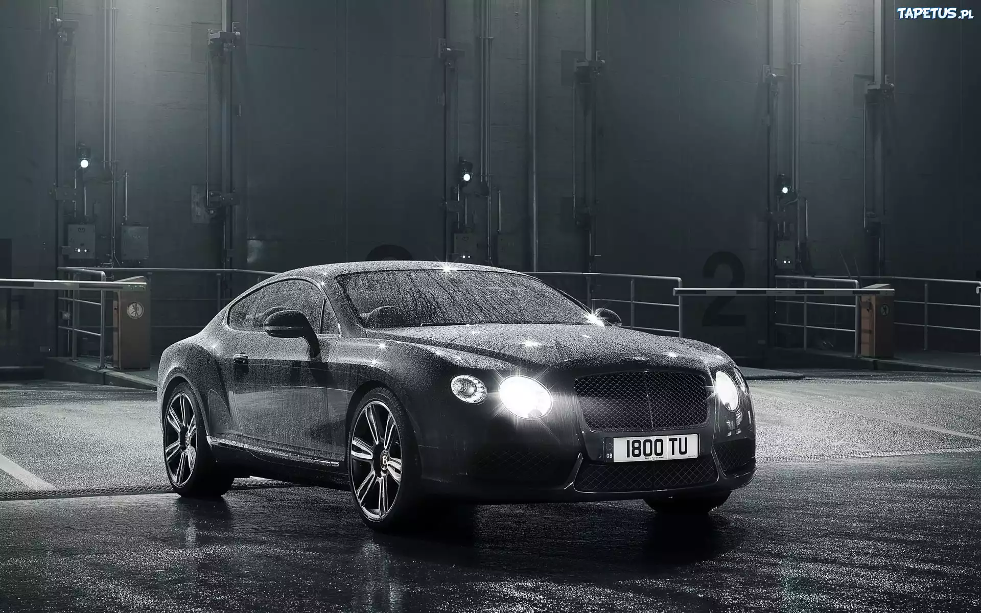 Bentley, Continental, Gt, V8, Deszcz, Światła