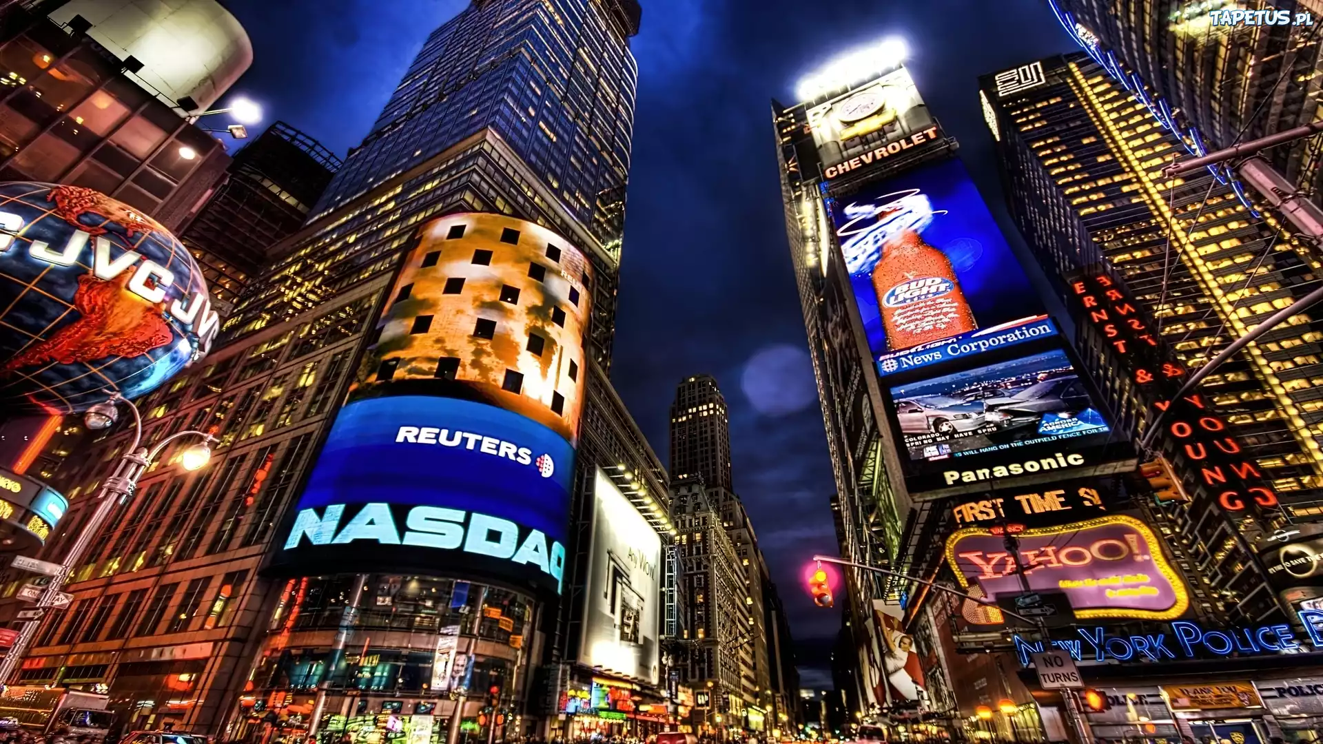 Times Square, Neony, Wieżowce, Nowy Jork