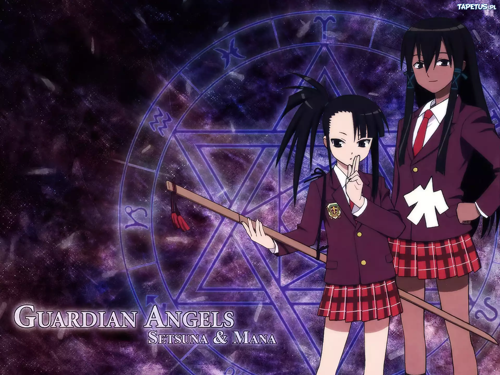 Mahou Sensei Negima, kobiety, gwiazda, kij