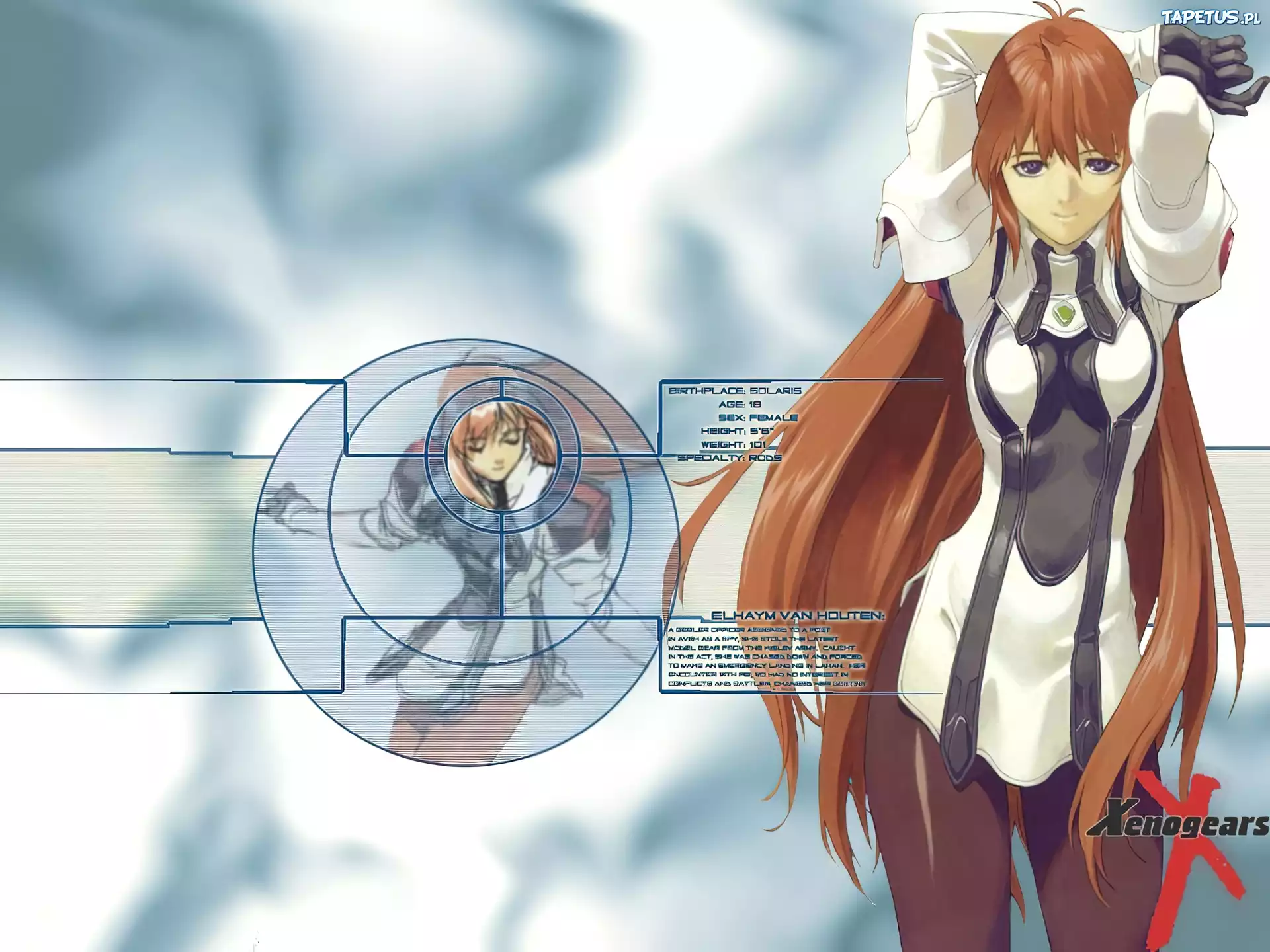 Xenogears, dziewczyna, włosy