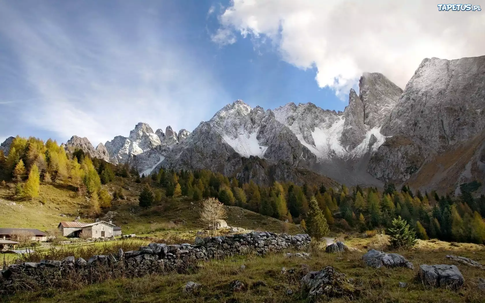 Góry, Drzewa, Chmury