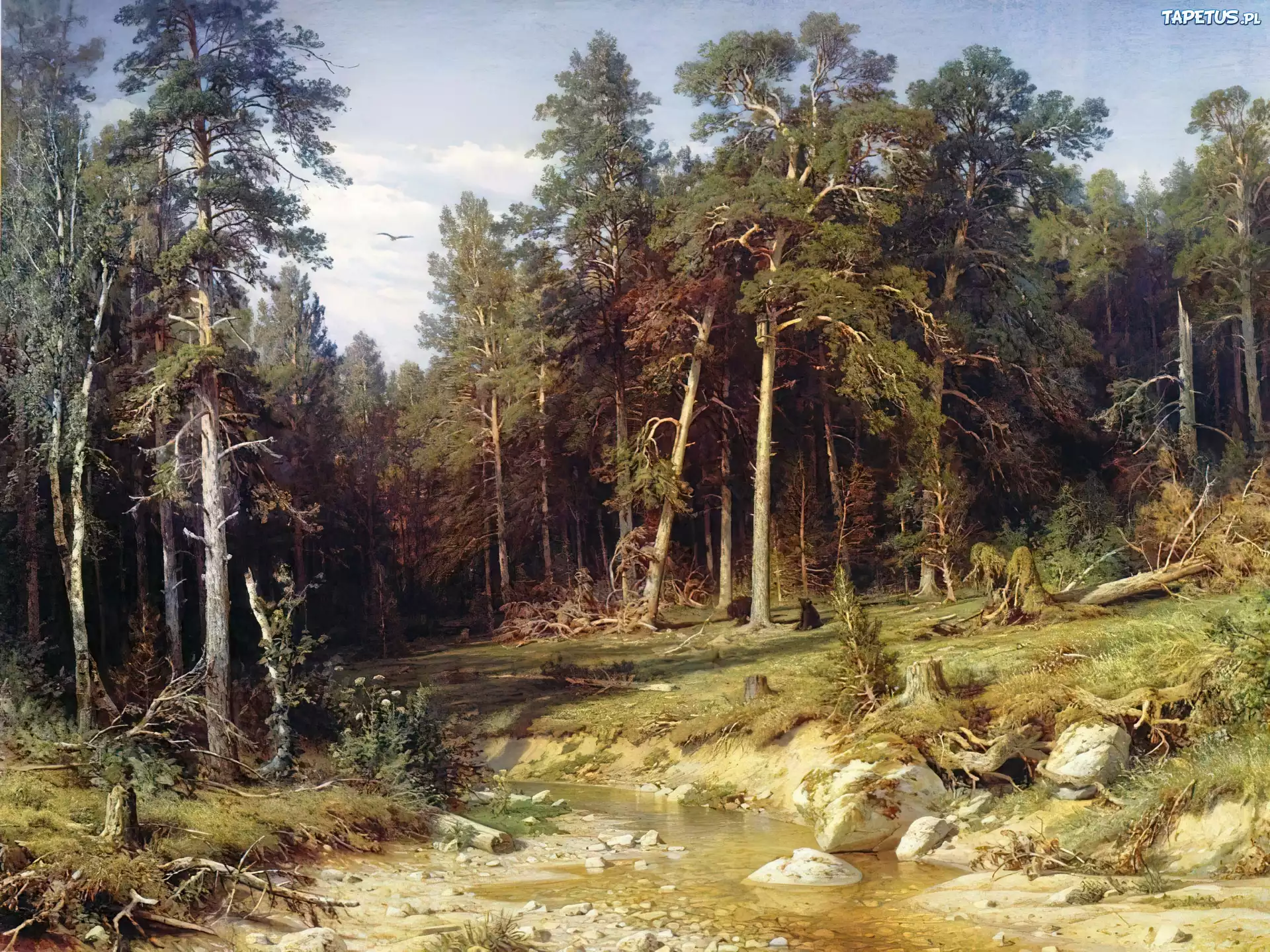 Obraz, Iwan Szyszkin, Las, Strumień