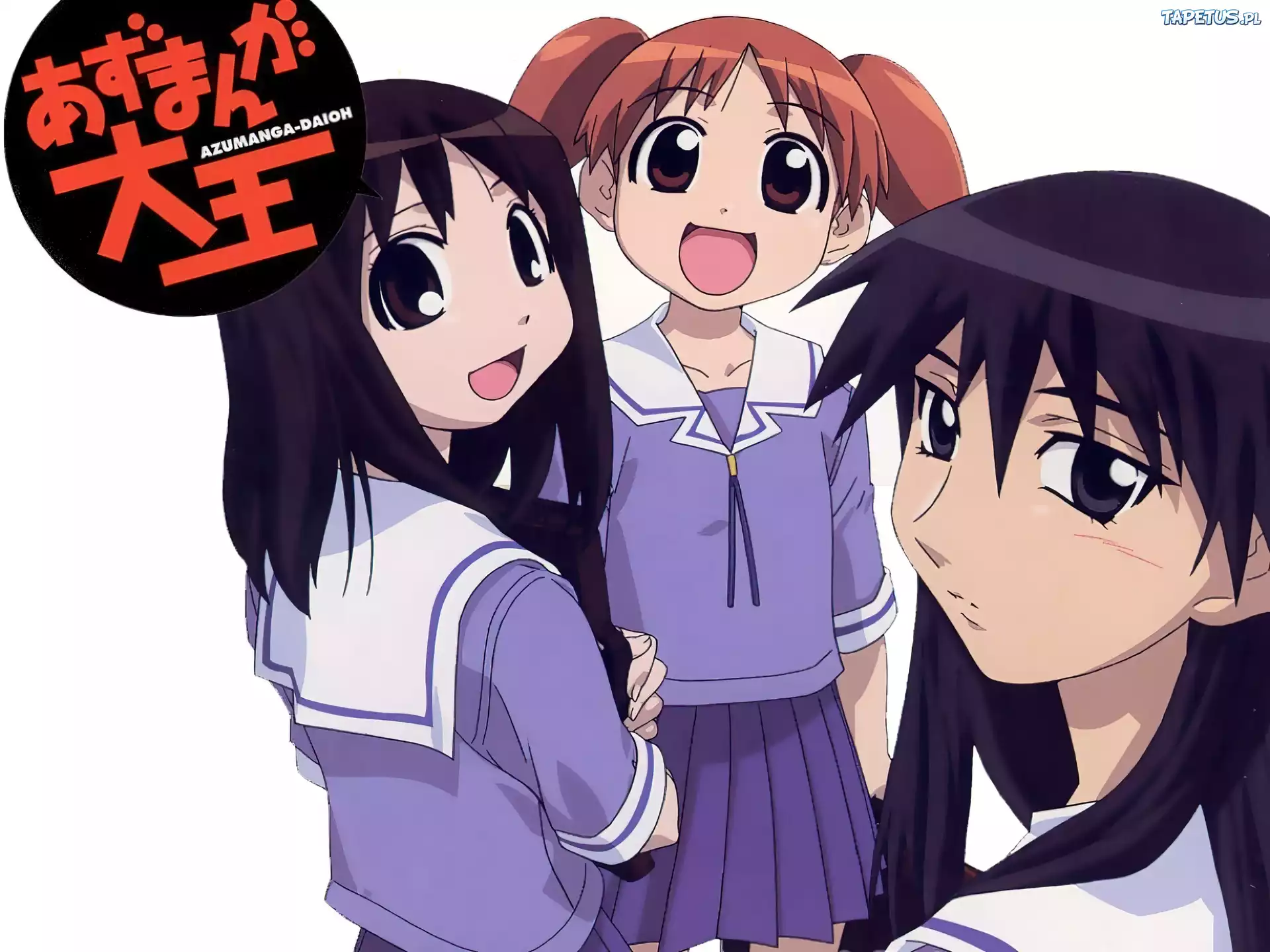 Azumanga Daioh, dziewczyny, oczy, napisy
