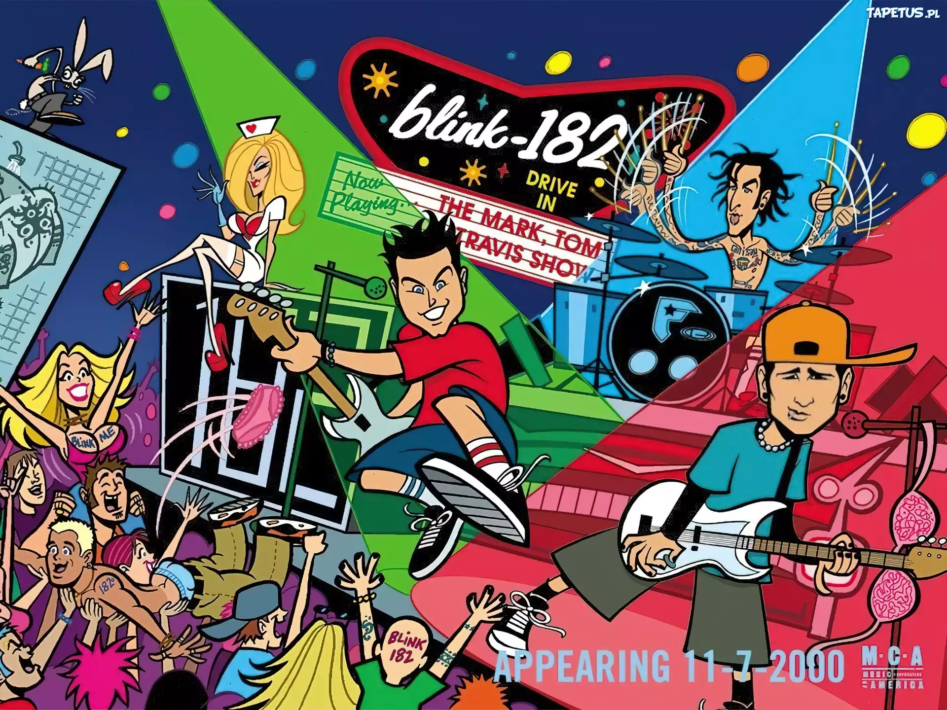 Blink 182,koncert, gitara ,perkusja , fani