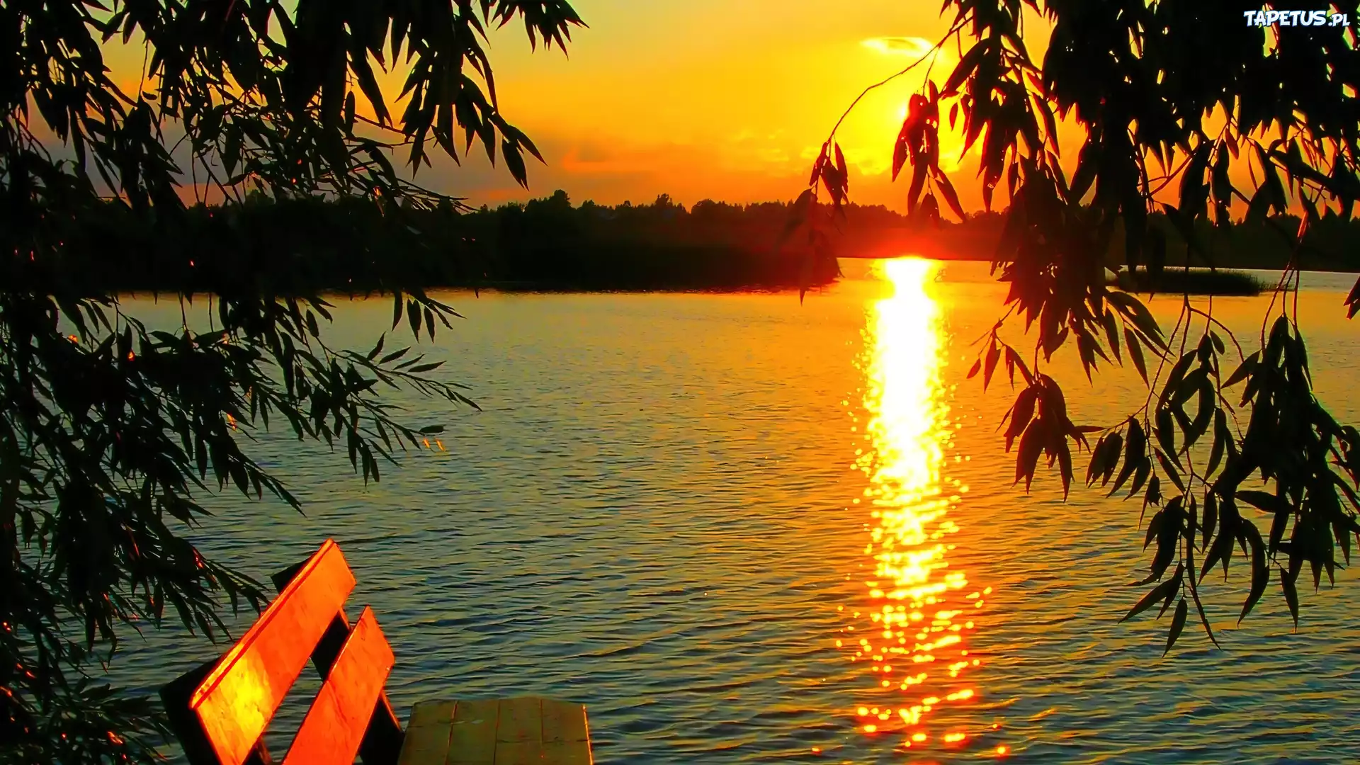 Wschód, Słońca, Jezioro