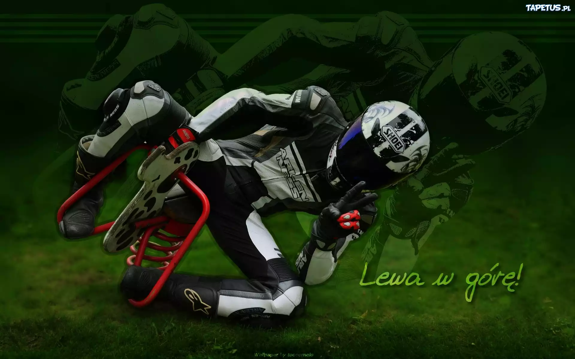 Motocyklista, Huśtawka, Kombinezon, Żart