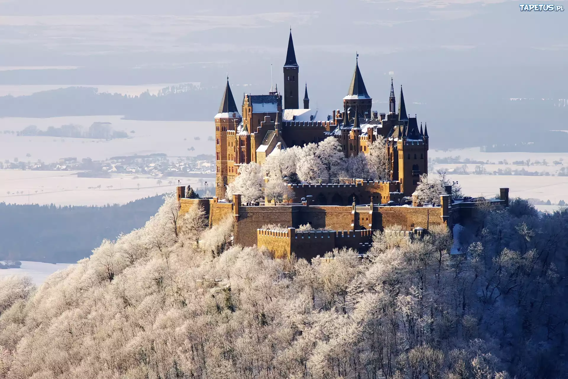 Zima, Zamek, Burg Hohenzollern, Niemcy