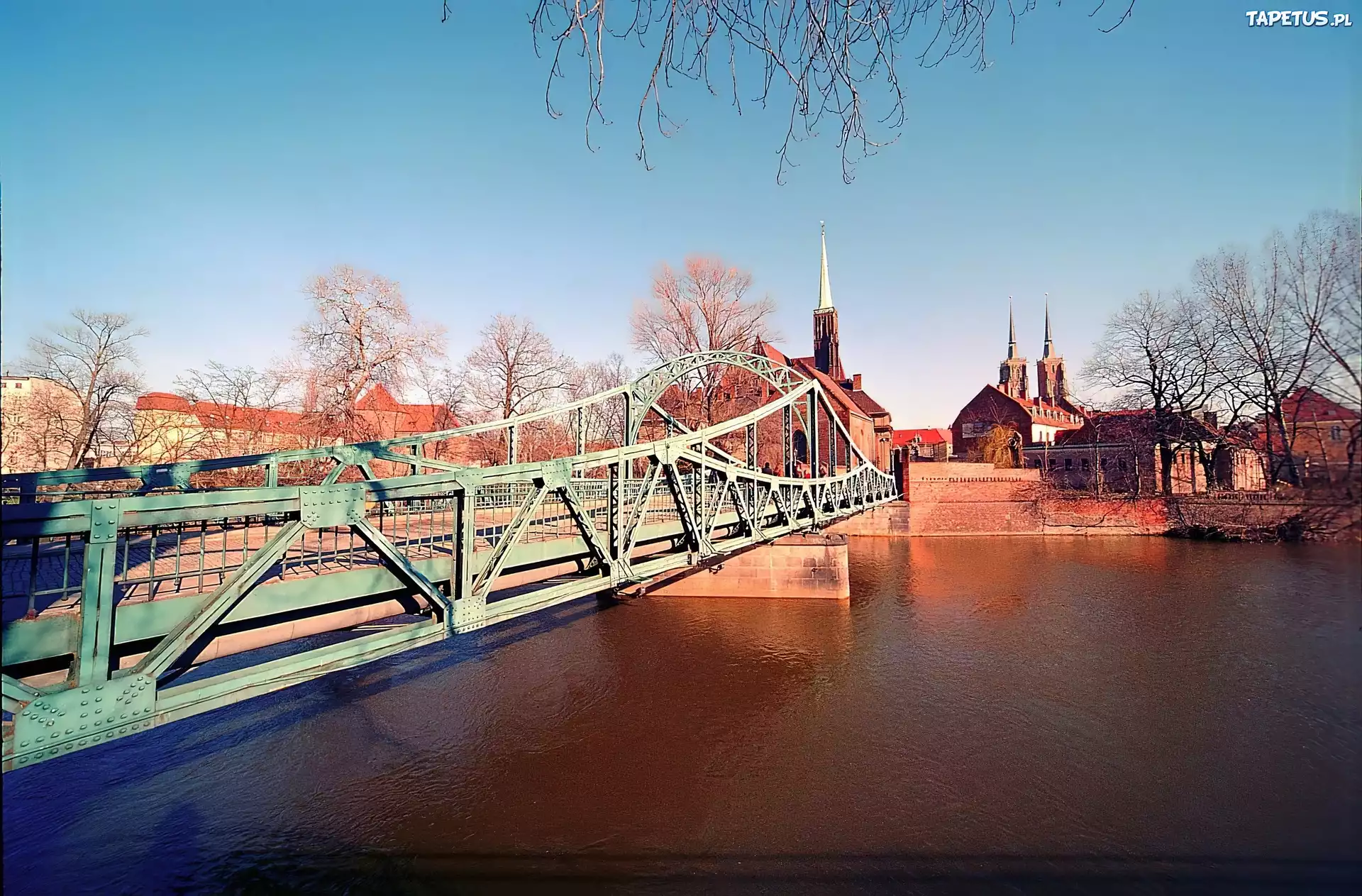 Wrocław, Odra, Most, Tumski