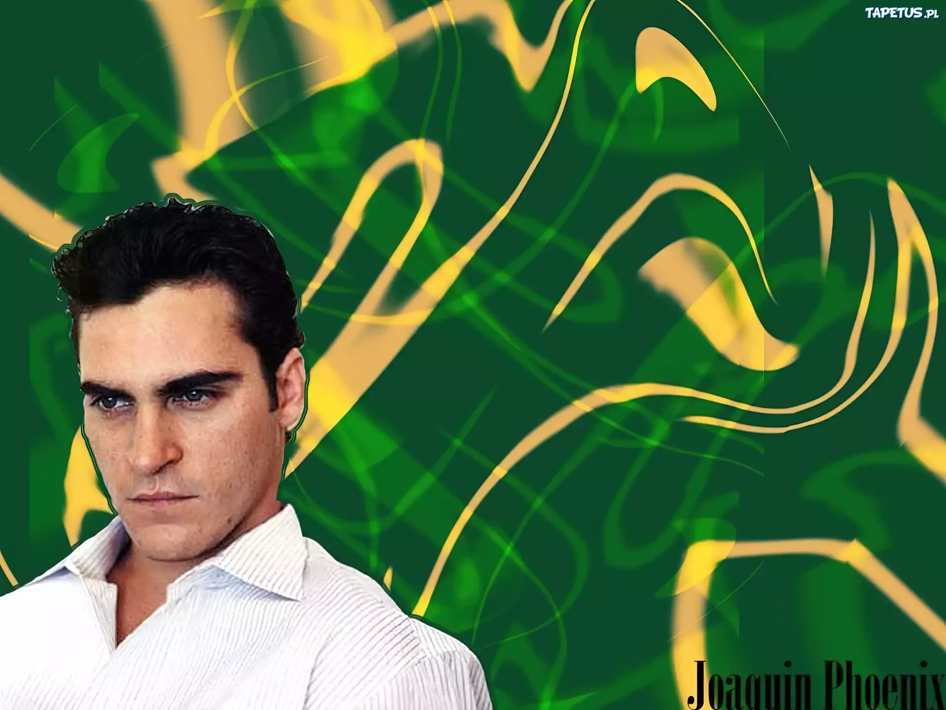 Joaquin Phoenix,biała koszula
