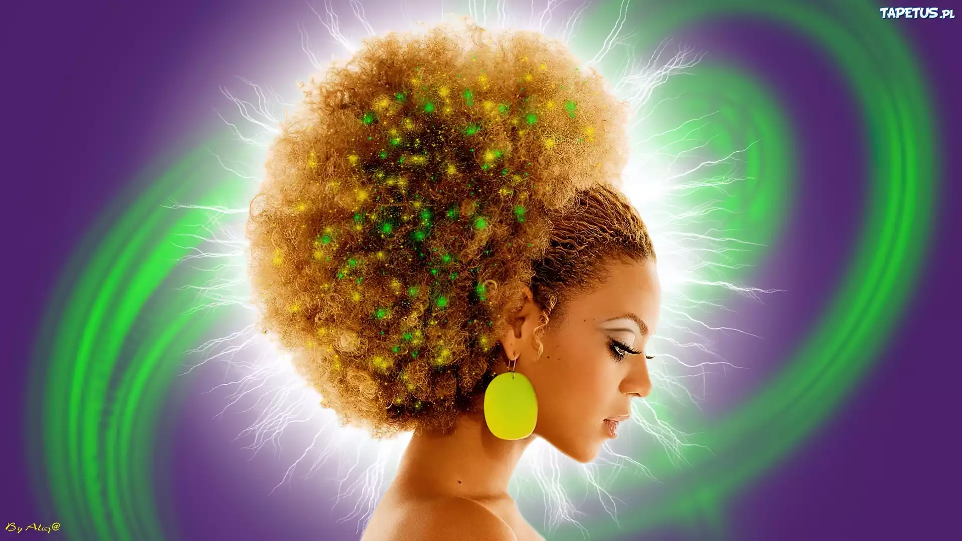 Beyonce, Afro, Profil
