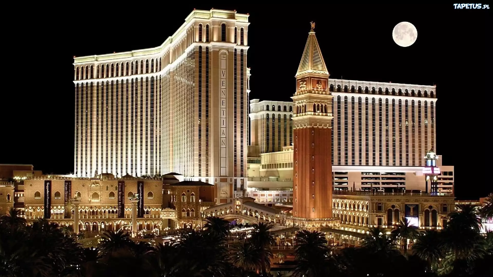 Miasto, Nocą, Las Vegas, Stany Zjednoczone