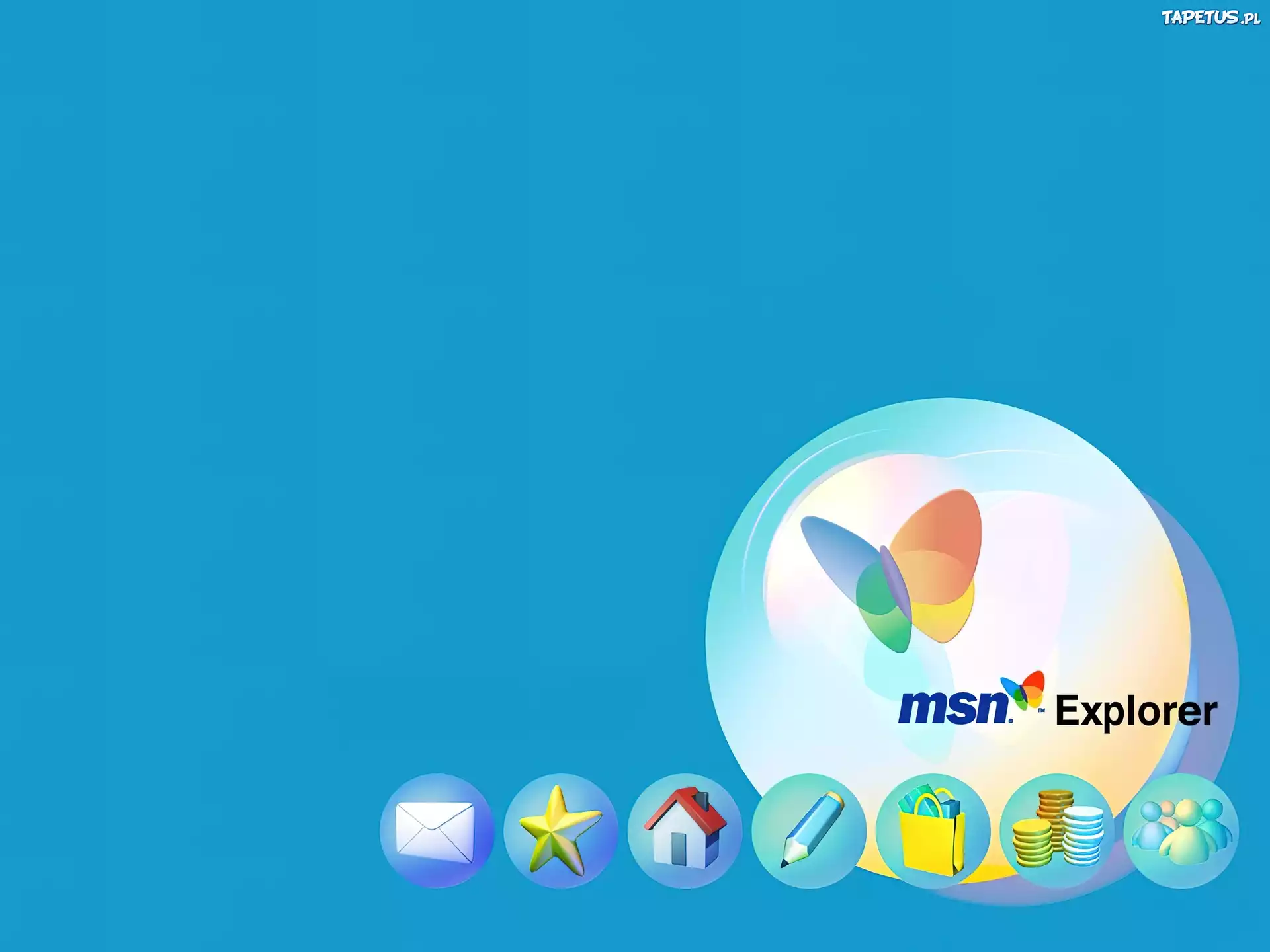 Programy MSN, grafika, motyl, domek