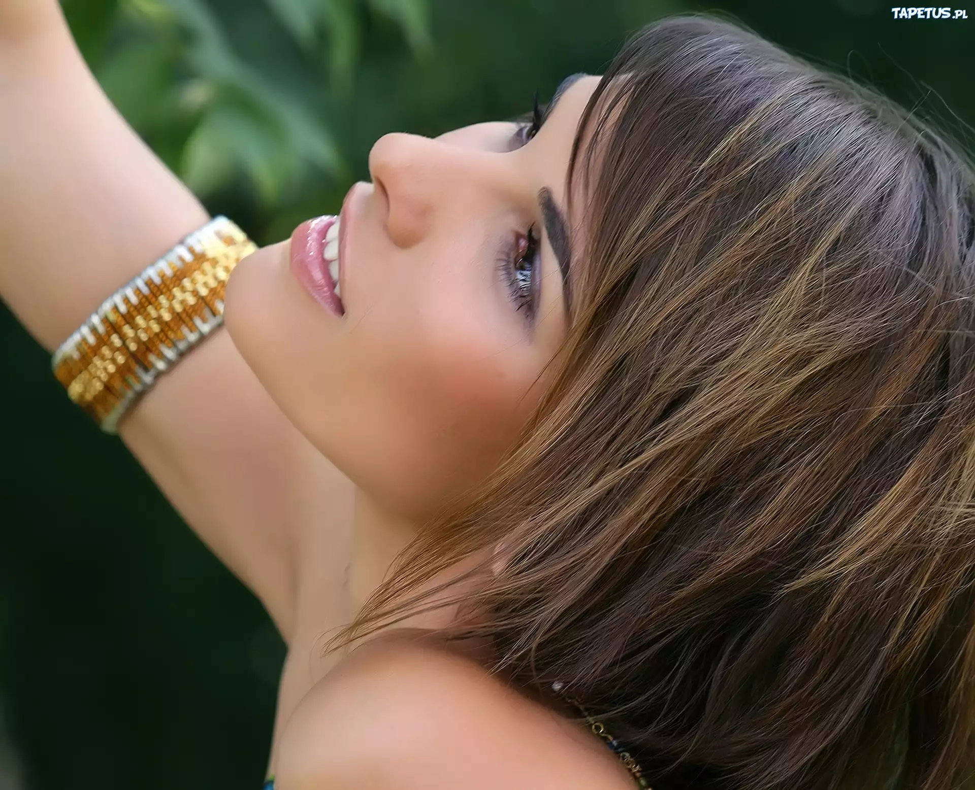 Dziewczyna, Brunetka, Piękny, Profil