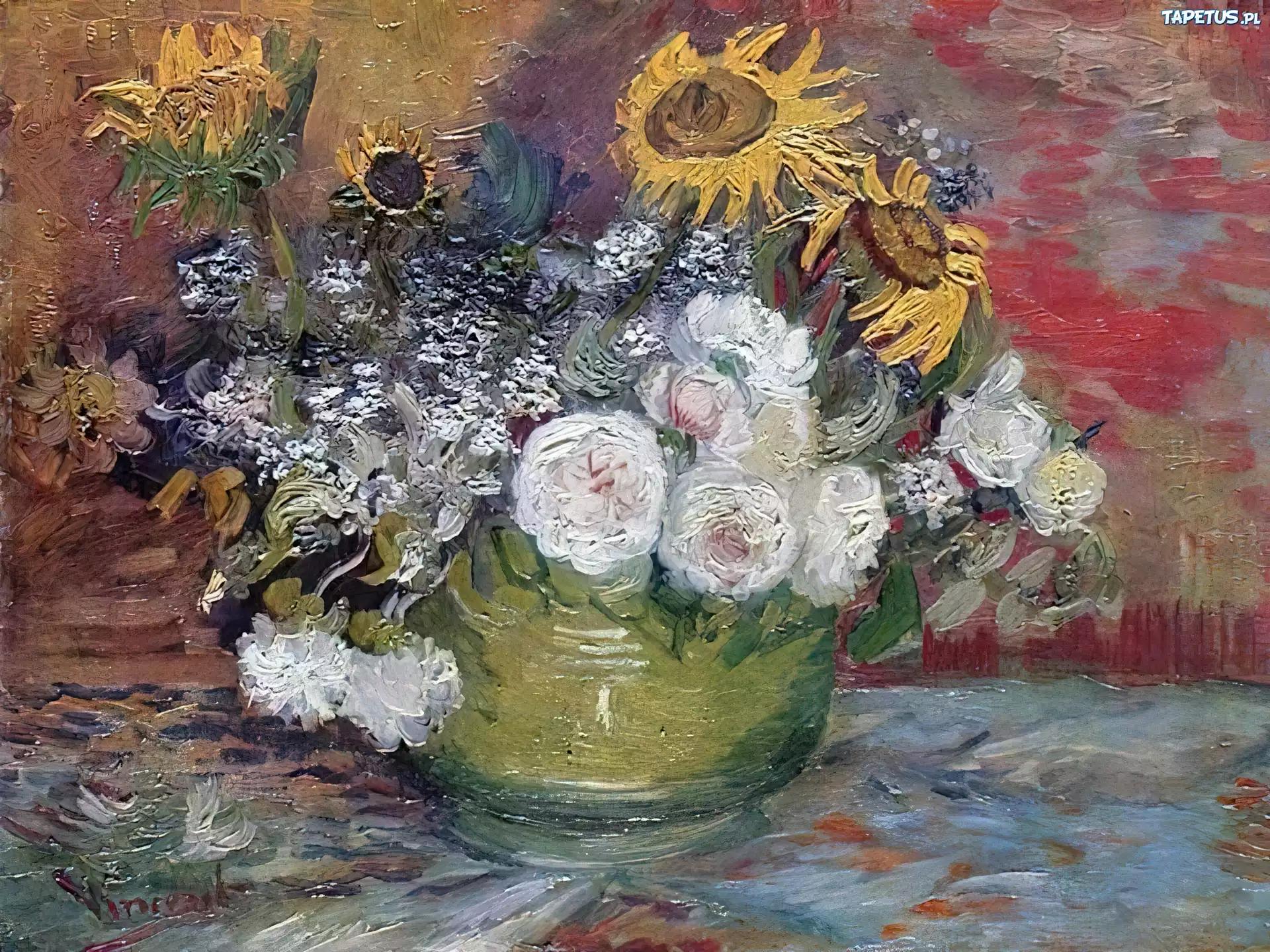 Obraz, Vincent van Gogh, Kolorowe, Kwiaty, Bukiet