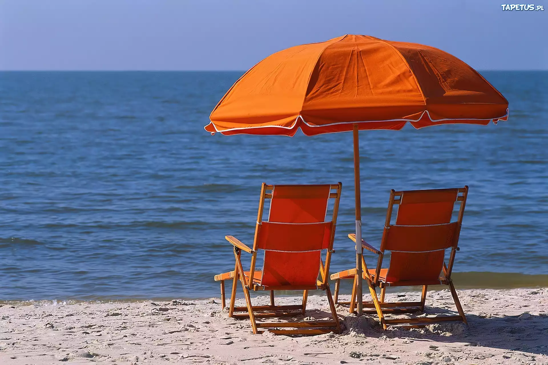Plaża, Leżaki, Parasol