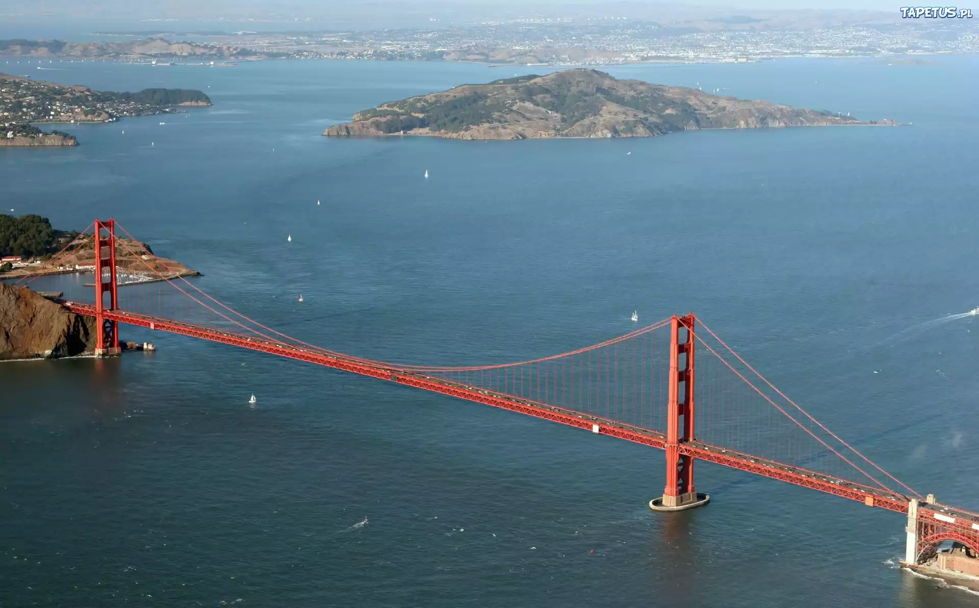 Most Golden Gate, Ocean, Wyspy