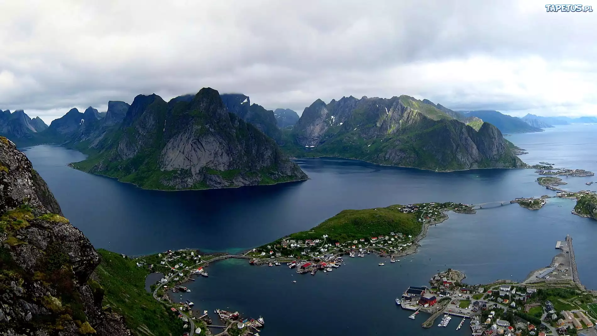 Góry, Morze, Fiord, Norwegia