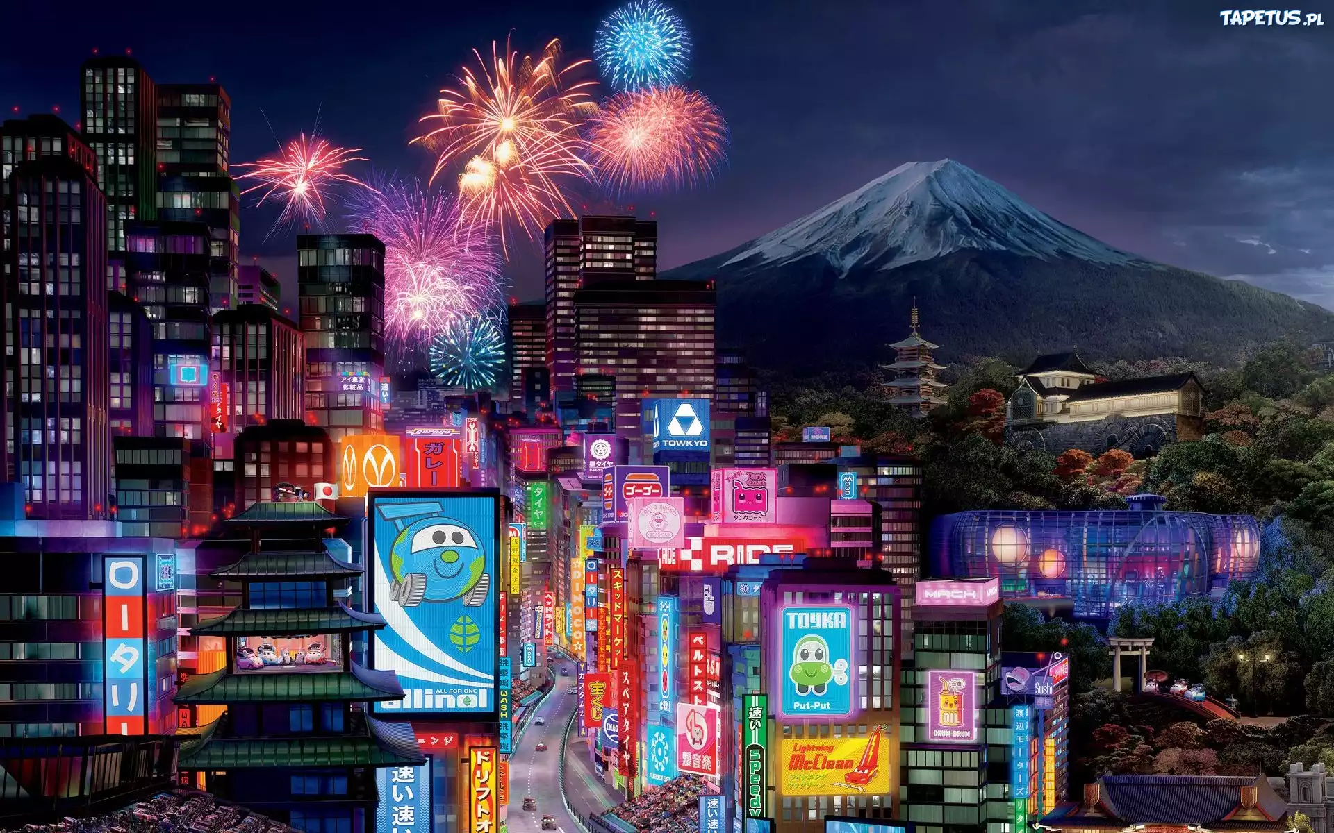 Cars 2, Panorama, Miasta