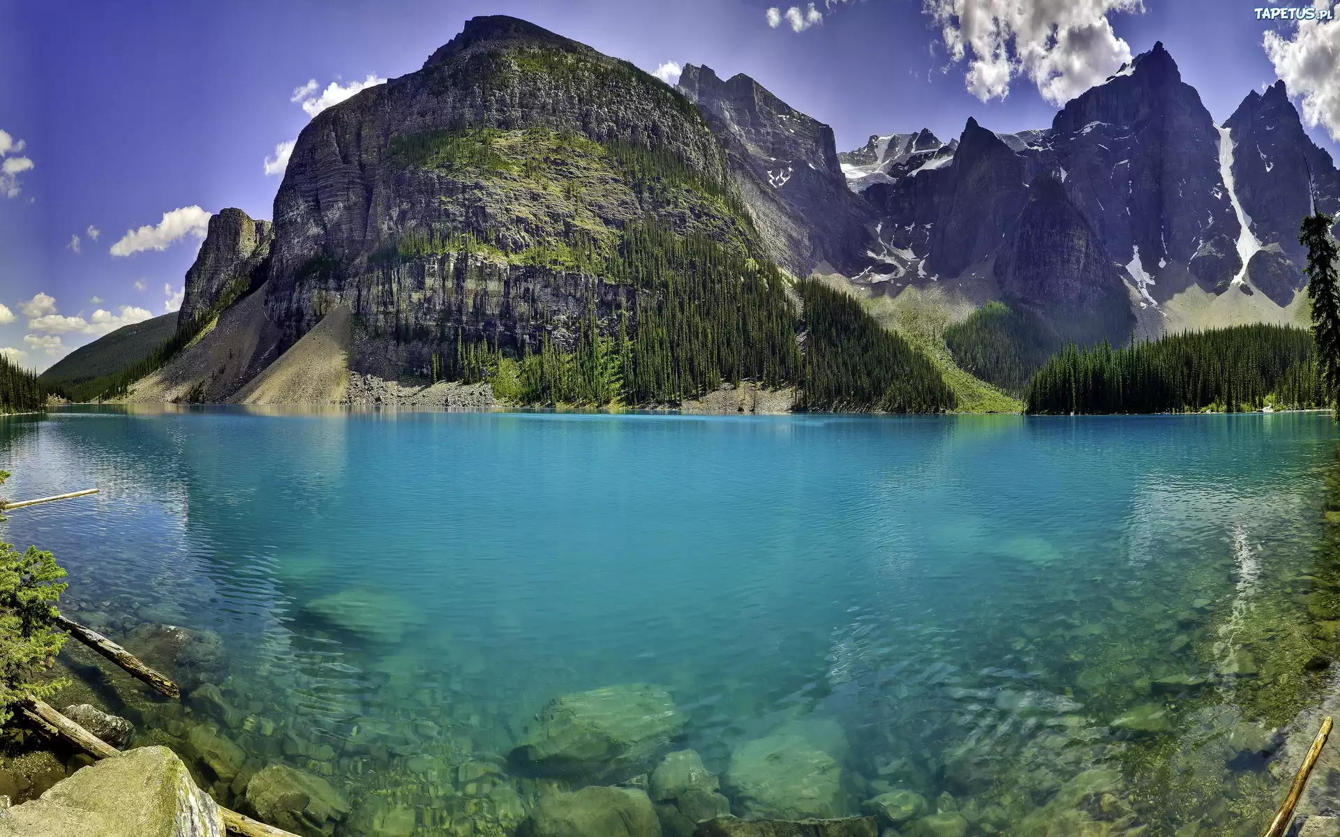 Jezioro, Góry, Banff, Kanada