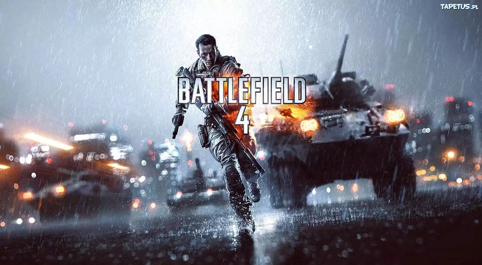 Battlefield 4, Żołnierz, Pojazdy, Deszcz, Broń