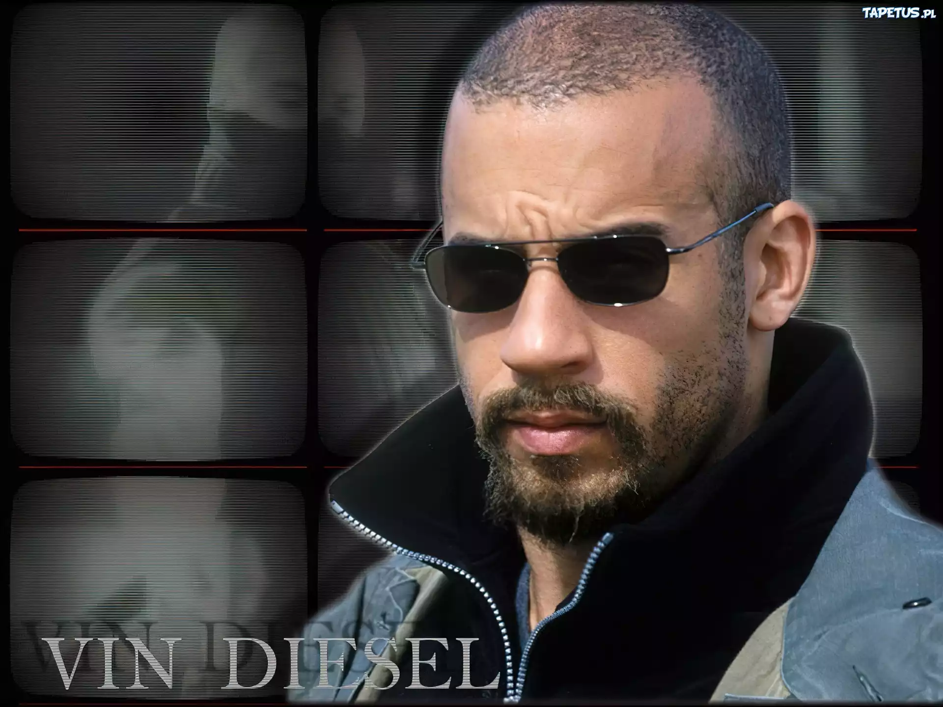 Vin Diesel,okulary, broda