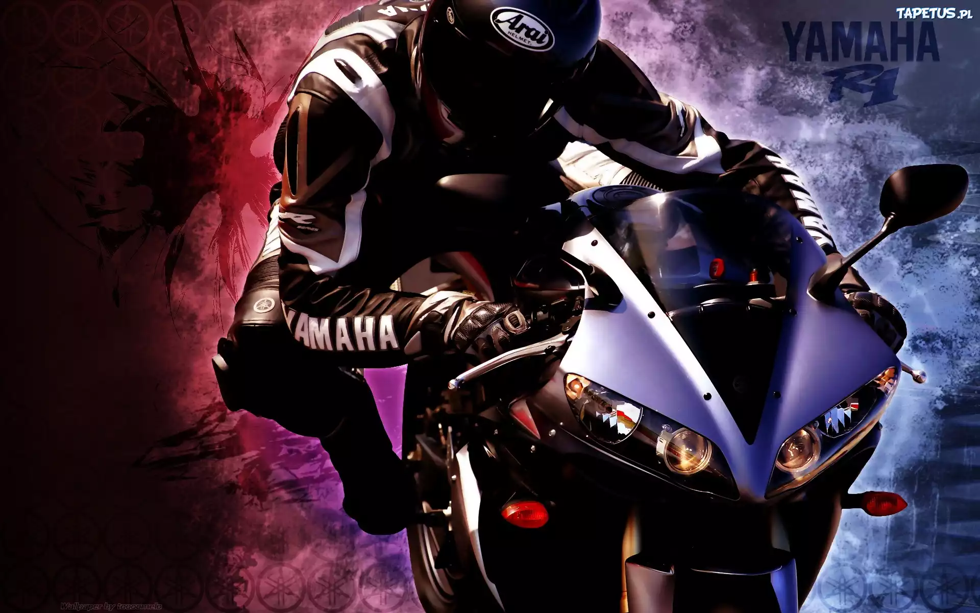 Yamaha YZF R1, Motocyklista, Motocykl, Ścigacz