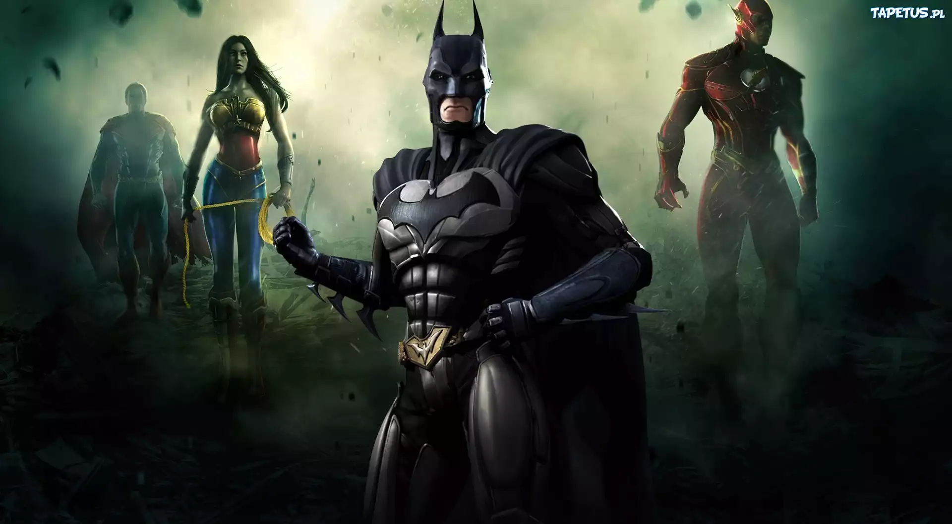Injustice God Amoug Us, Batman, Flash, Wonder Woman