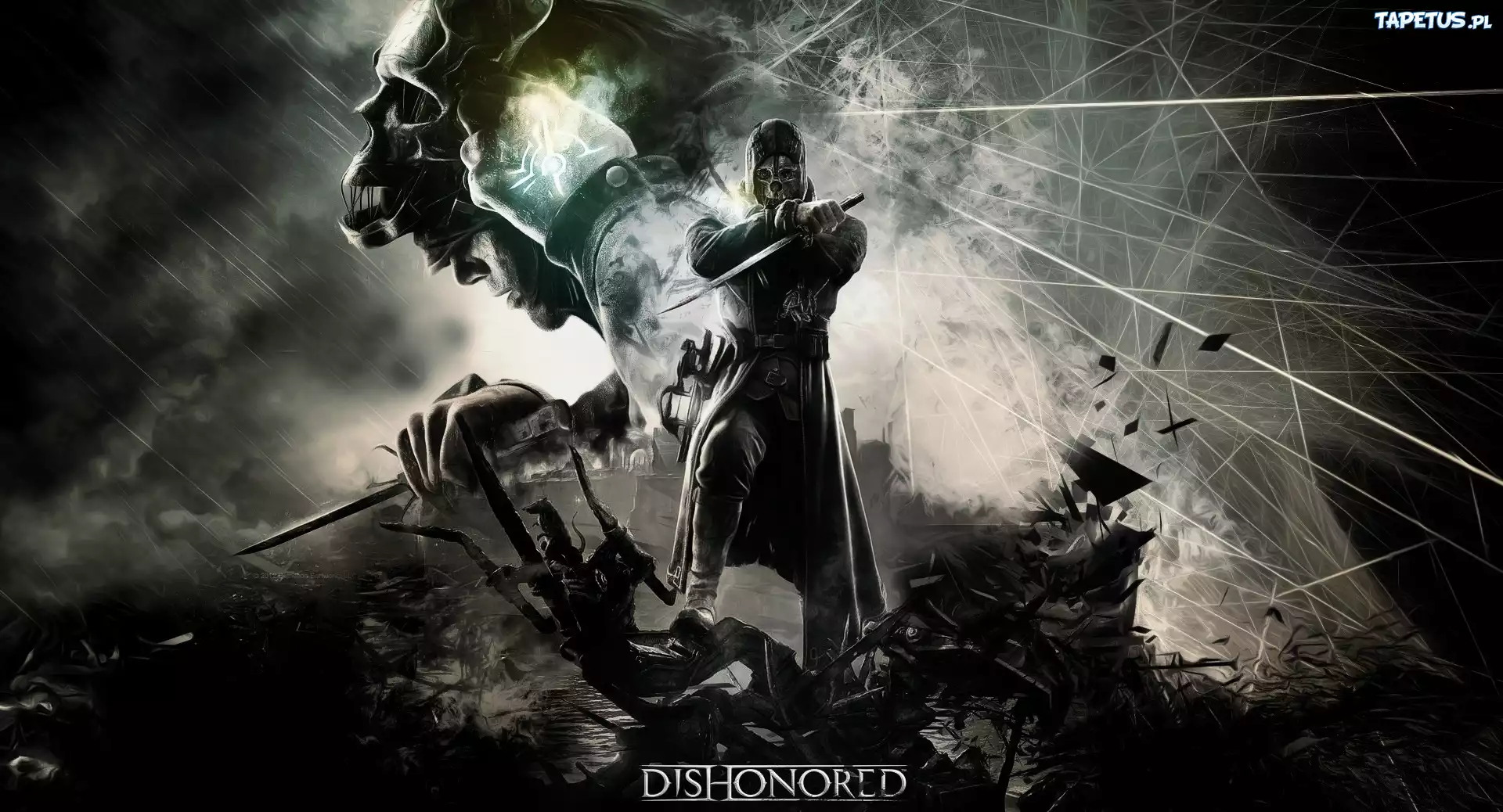 Dishonored, Mężczyzna, Sztylet, Płaszcz