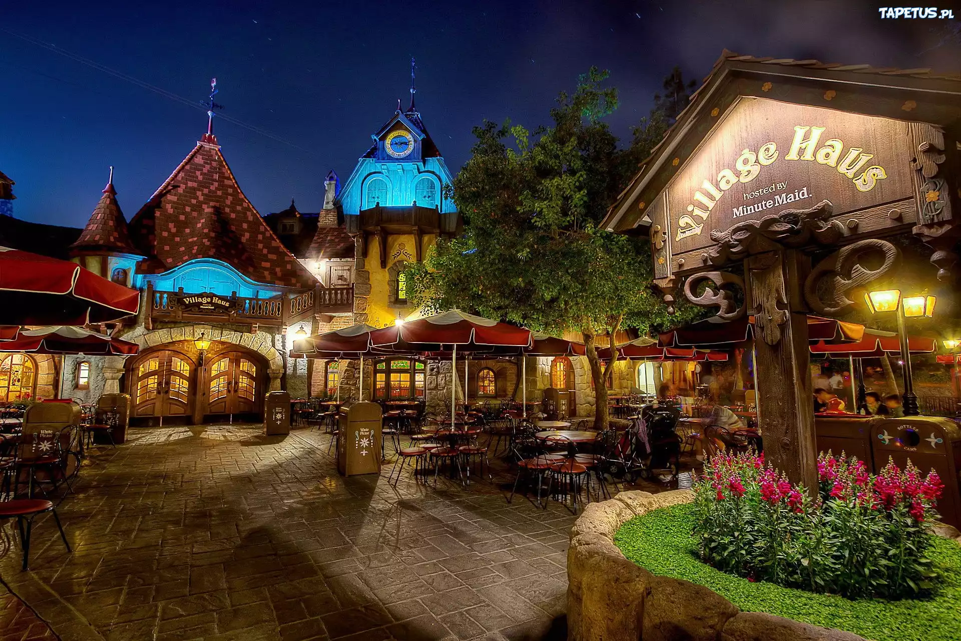 Miasto, Restauracja, Disneyland, Kalifornia
