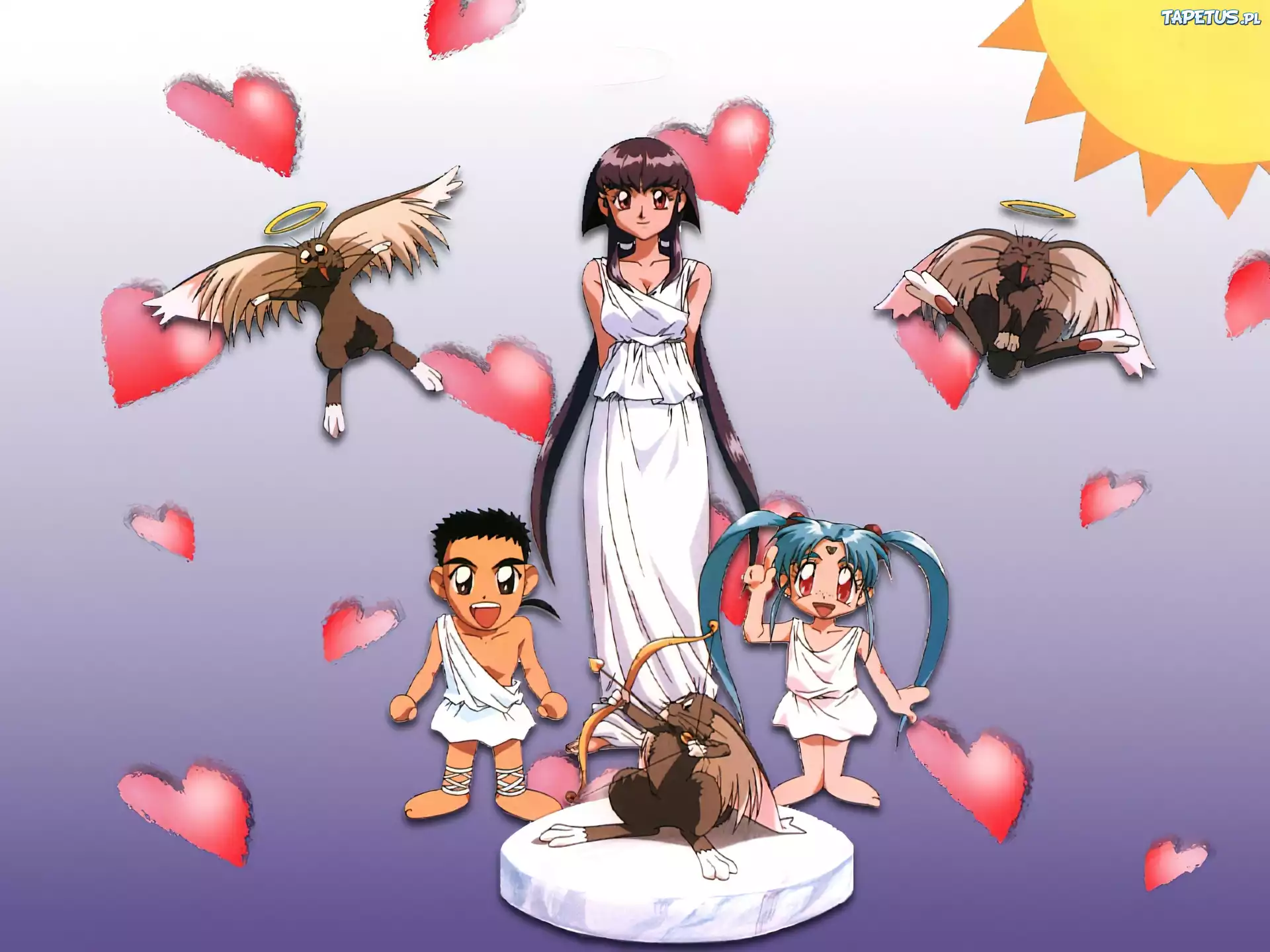 Tenchi Muyo, słońce, serca