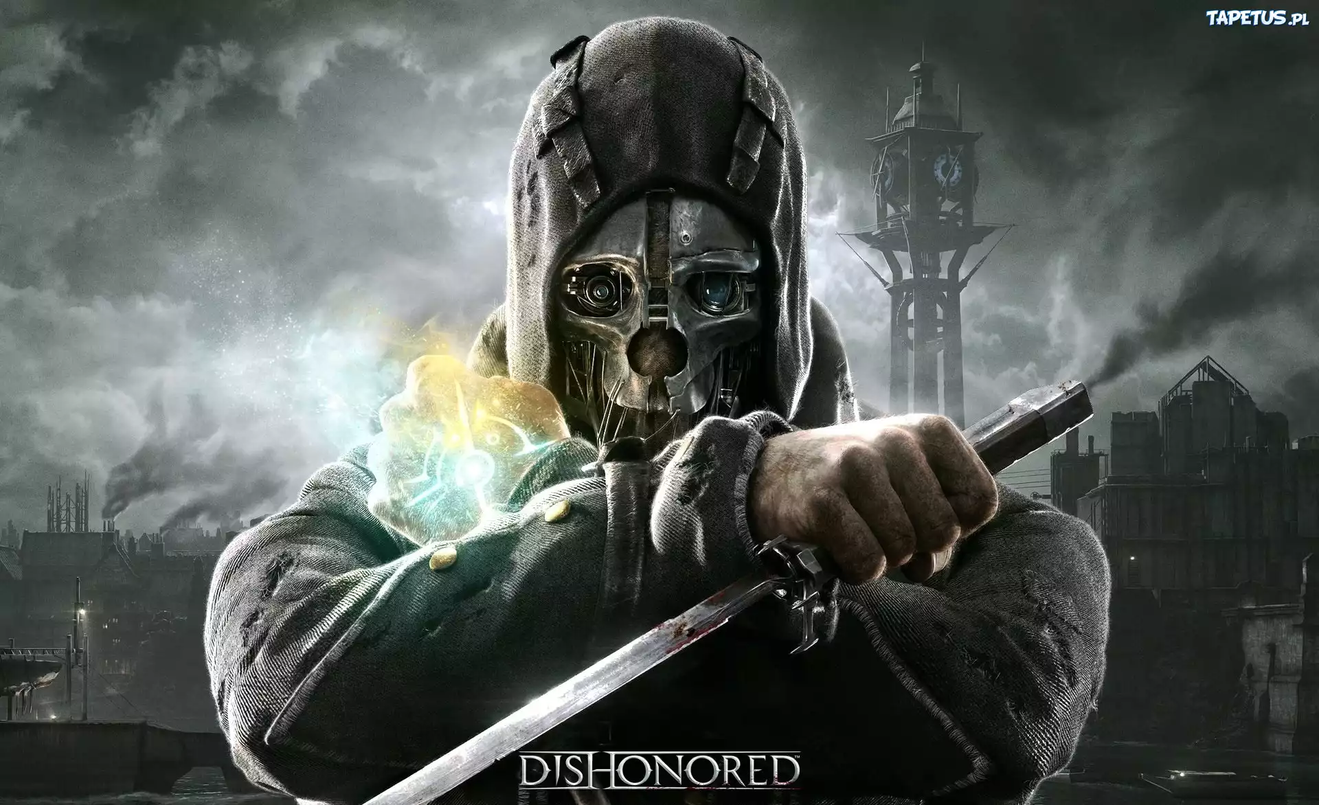 Dishonored, Mężczyzna, Sztylet, Miasto