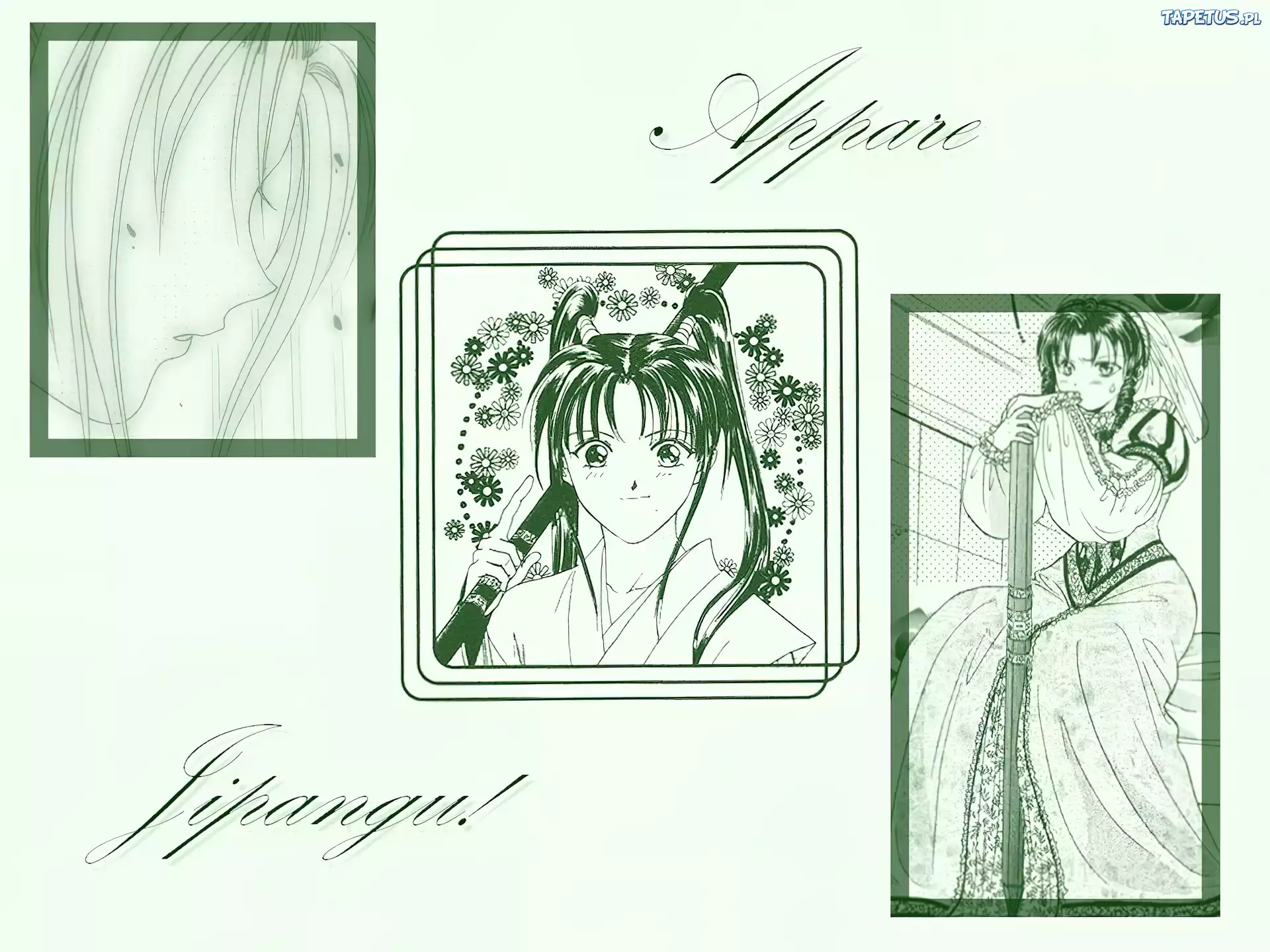 Appare Jipangu, rysunki, ludzie