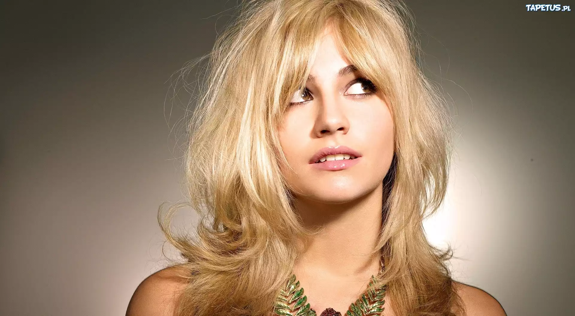 Piękna, Kobieta, Blondynka, Naszyjnik, Pixie Lott