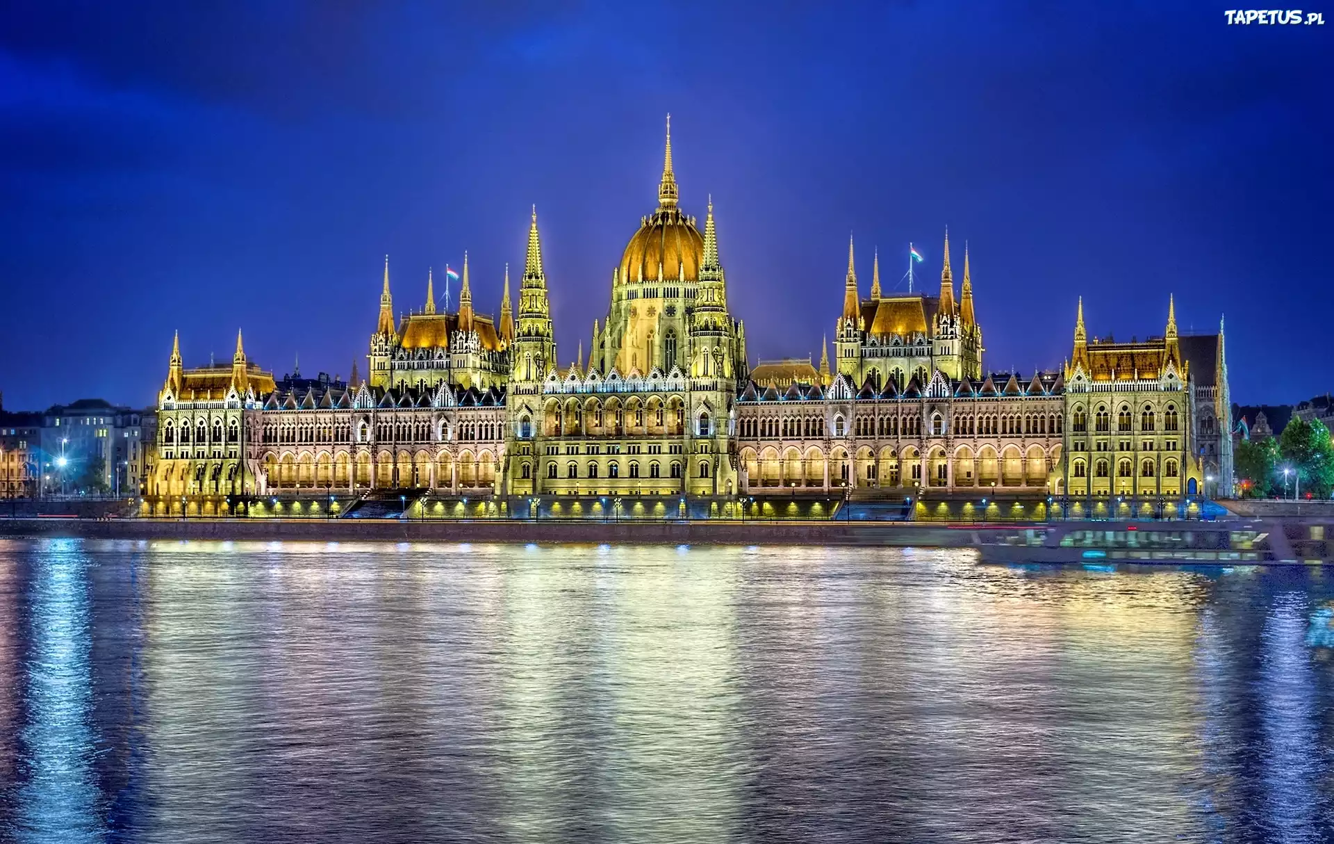 Rzeka, Dunaj, Zabytek, Parlament, Budapeszt, Węgry