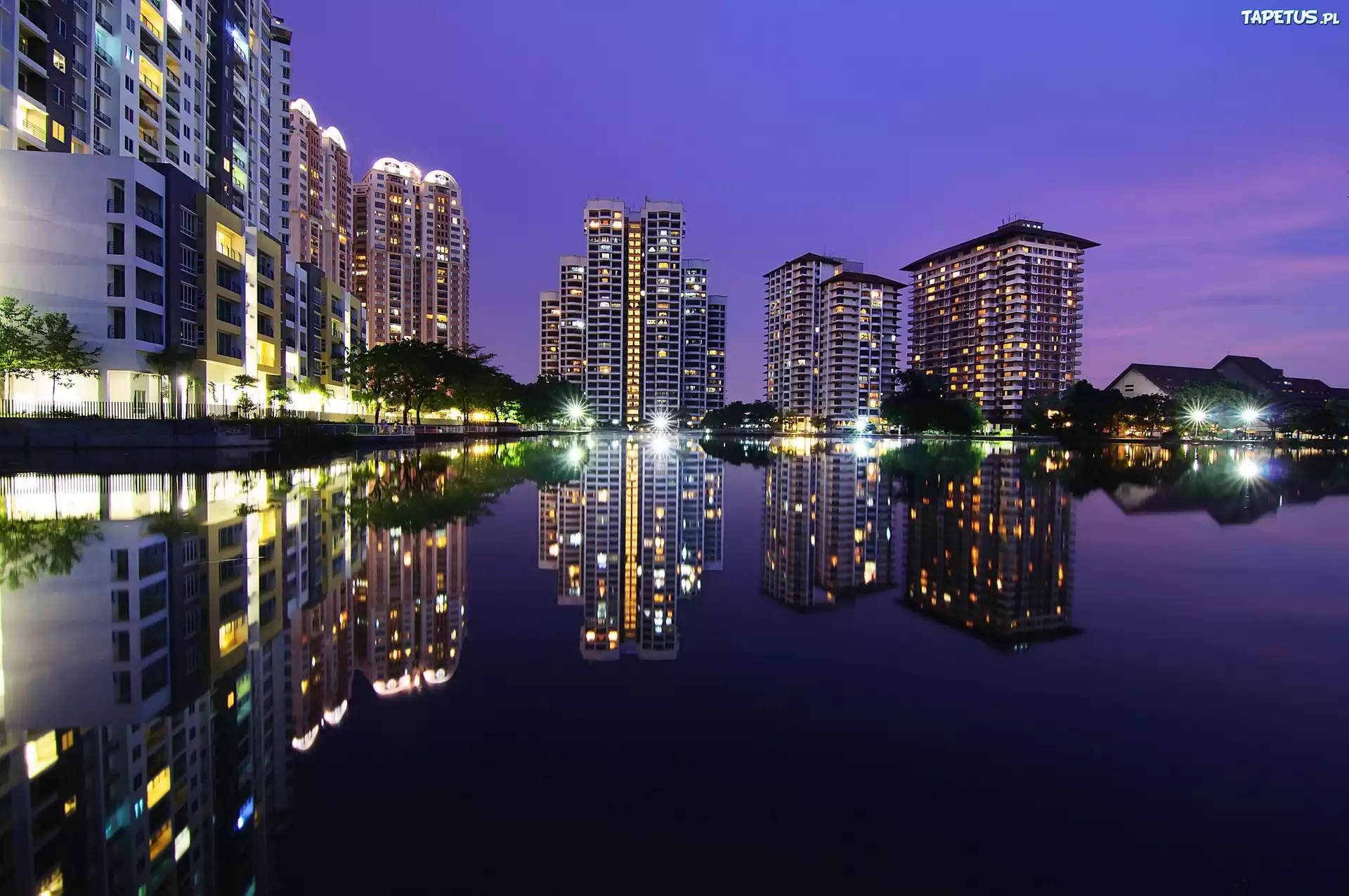 Wieżowce, Miasto, Kuala Lumpur, Malezja