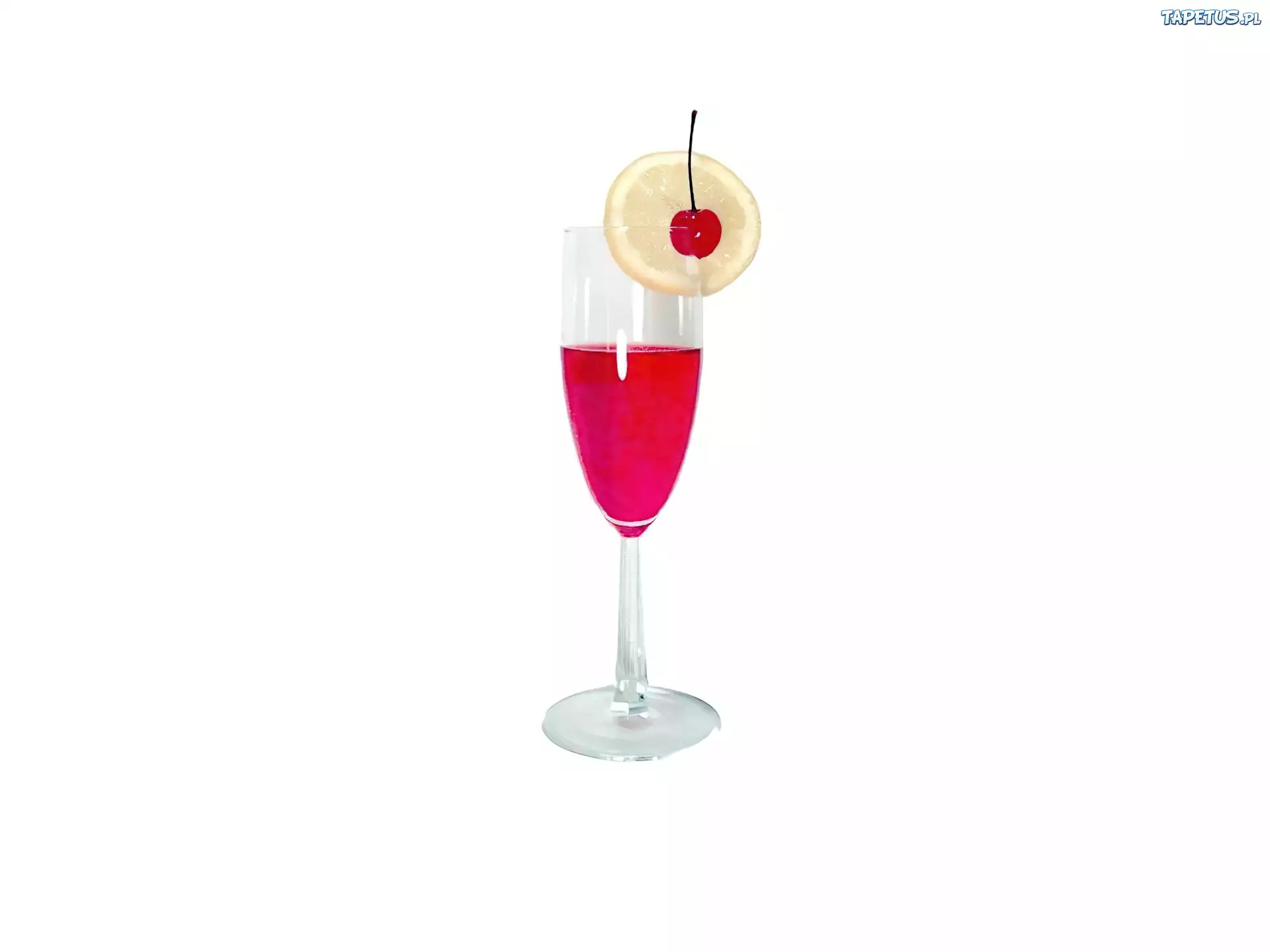 Drinki, cytryna, wisienka