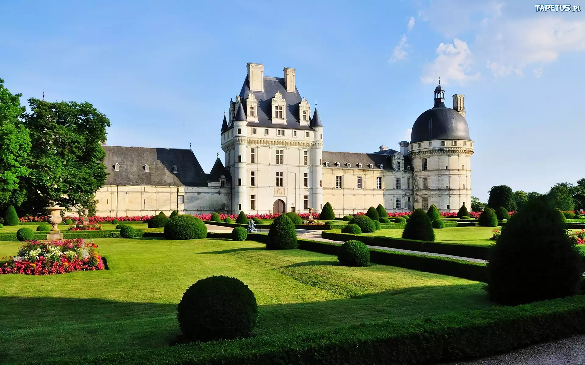 Zamek, Valencay, Ogród, Francja