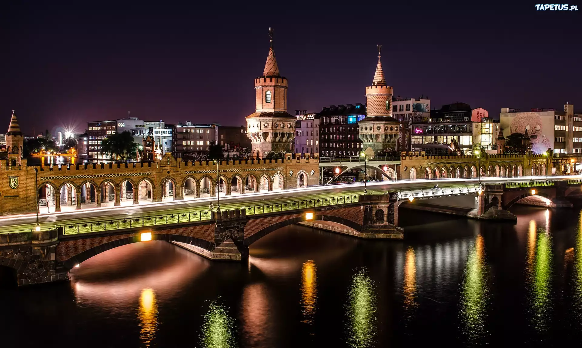 Rzeka, Zabytkowy, Most, Berlin, Niemcy