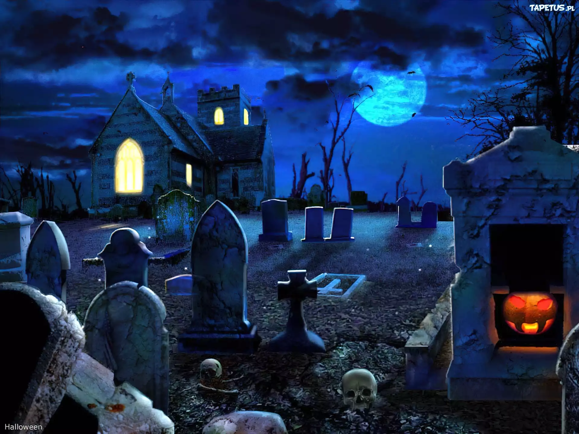 Halloween,cmentarz