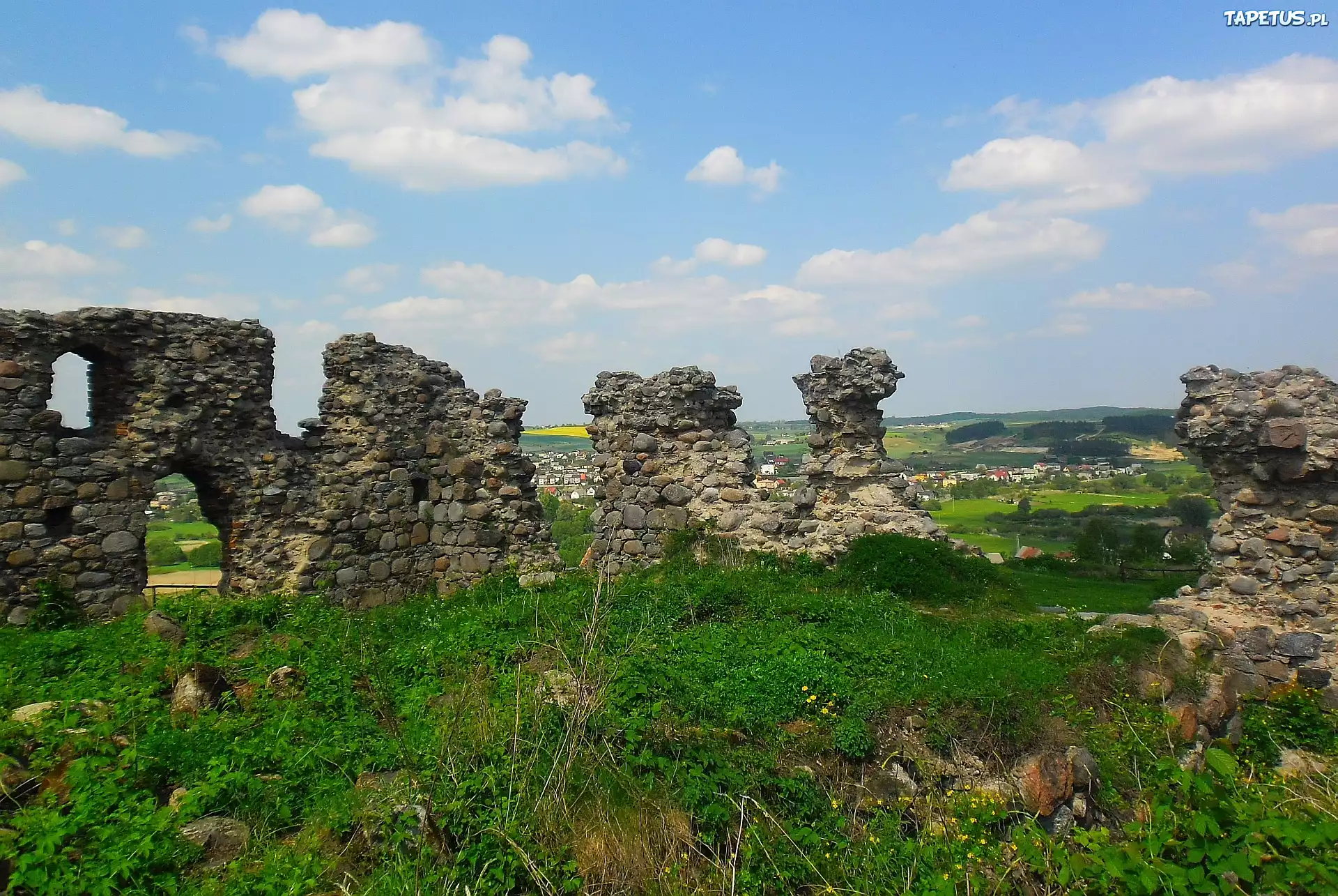 Ruiny, Kurzętnik, Zamek, Wiosna