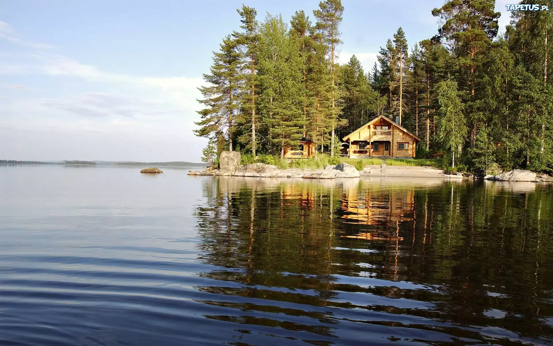 Jezioro, Las, Dom