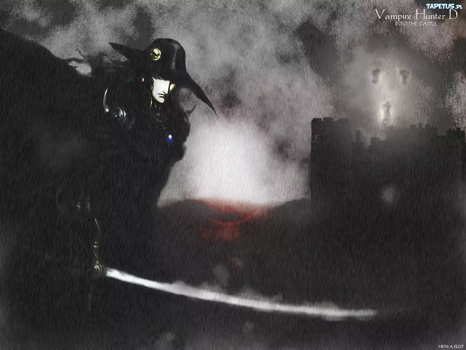 mgła, szabla, osoba, Vampire Hunter D - Bloodlust