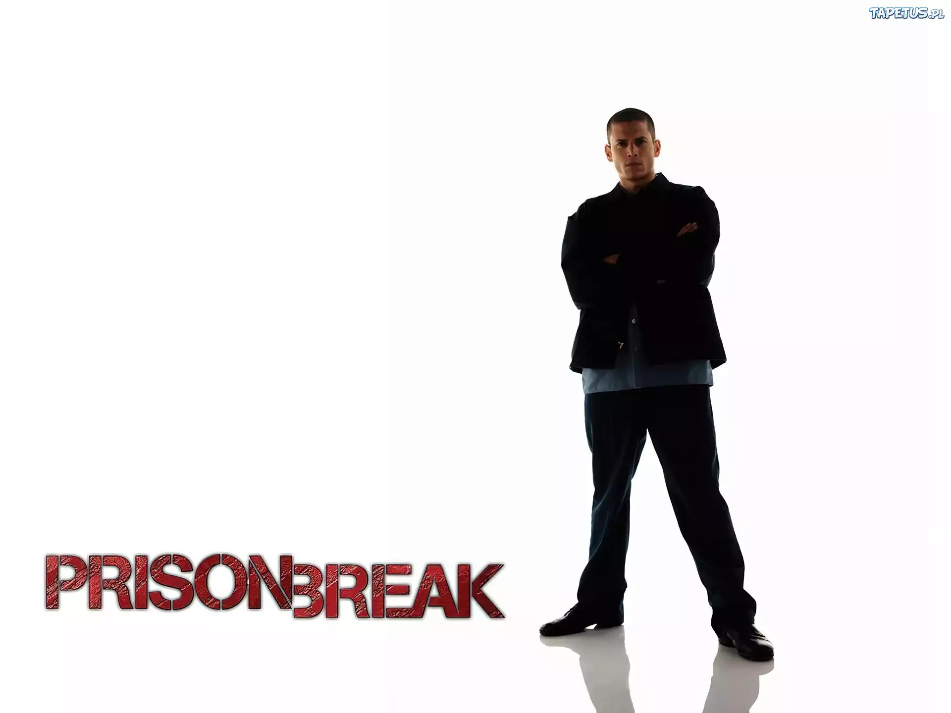 Wentworth Miller, czarny strój