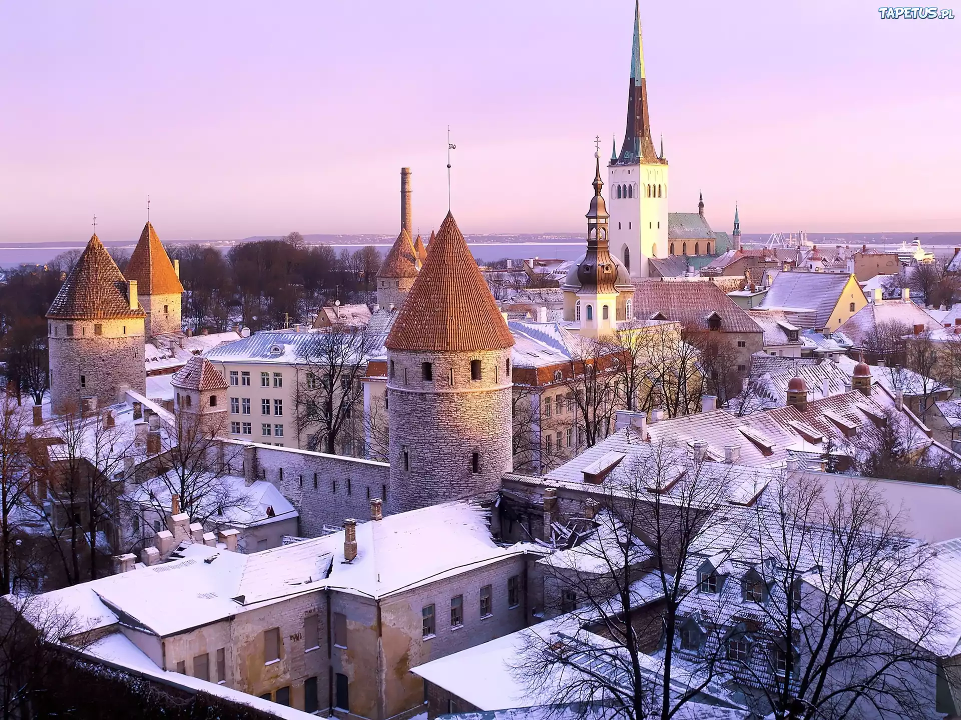 Estonia, Tallinn, Zabytki, Zima