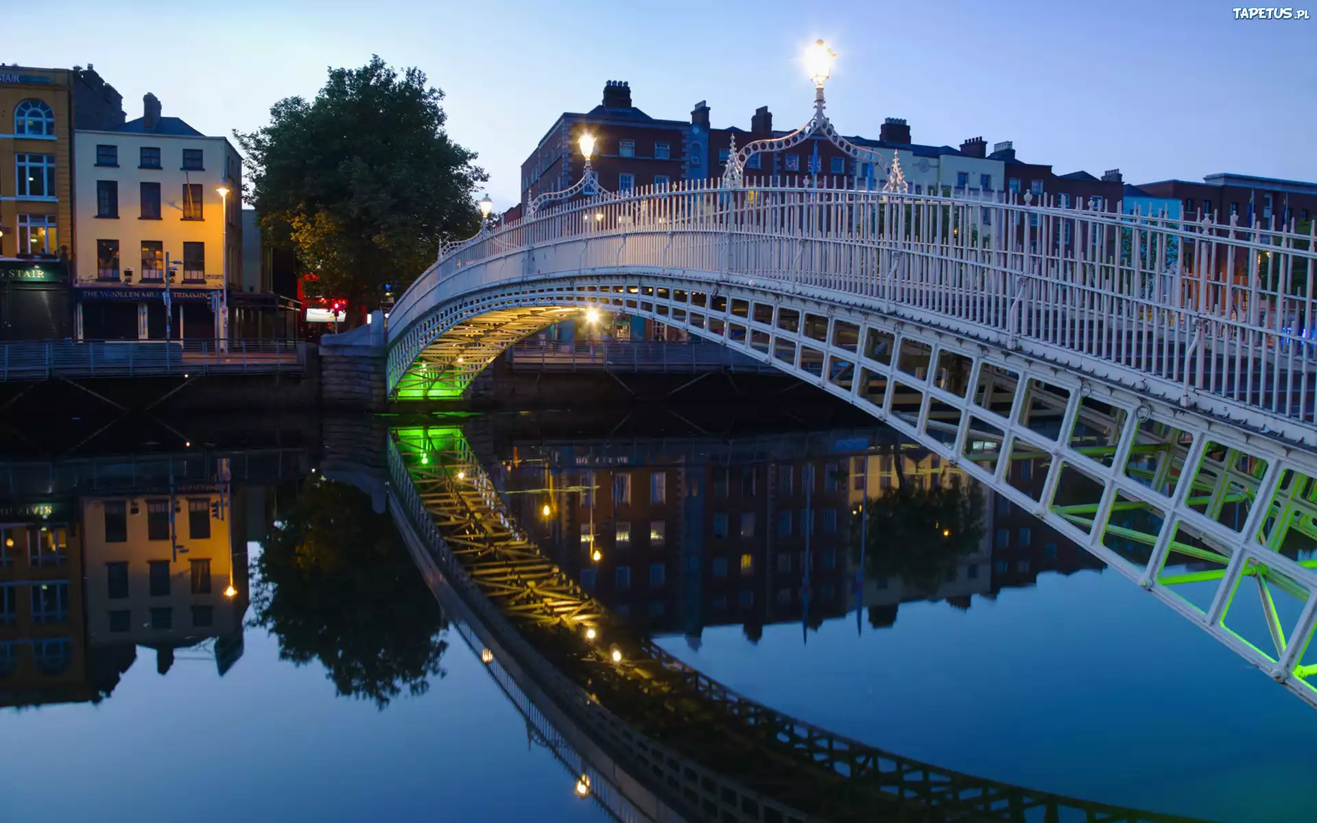 Rzeka, Domy, Most, Dublin, Irlandia