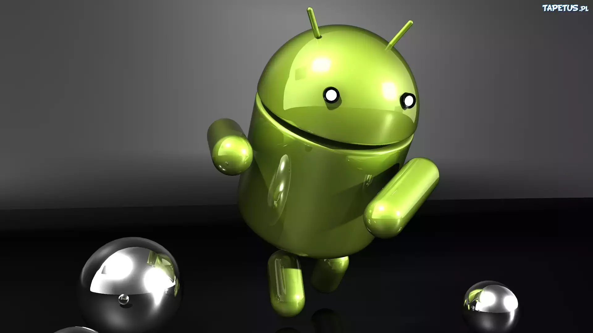 Android, Ludzik, Zielony, Kulki