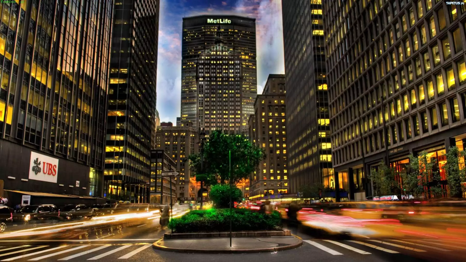 Drapacze, Chmur, Aleja, Manhattan
